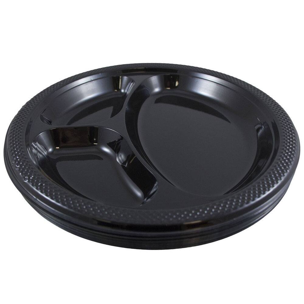 JAM Paper 10.25" Divided Plastic Party Plates, 20ct.