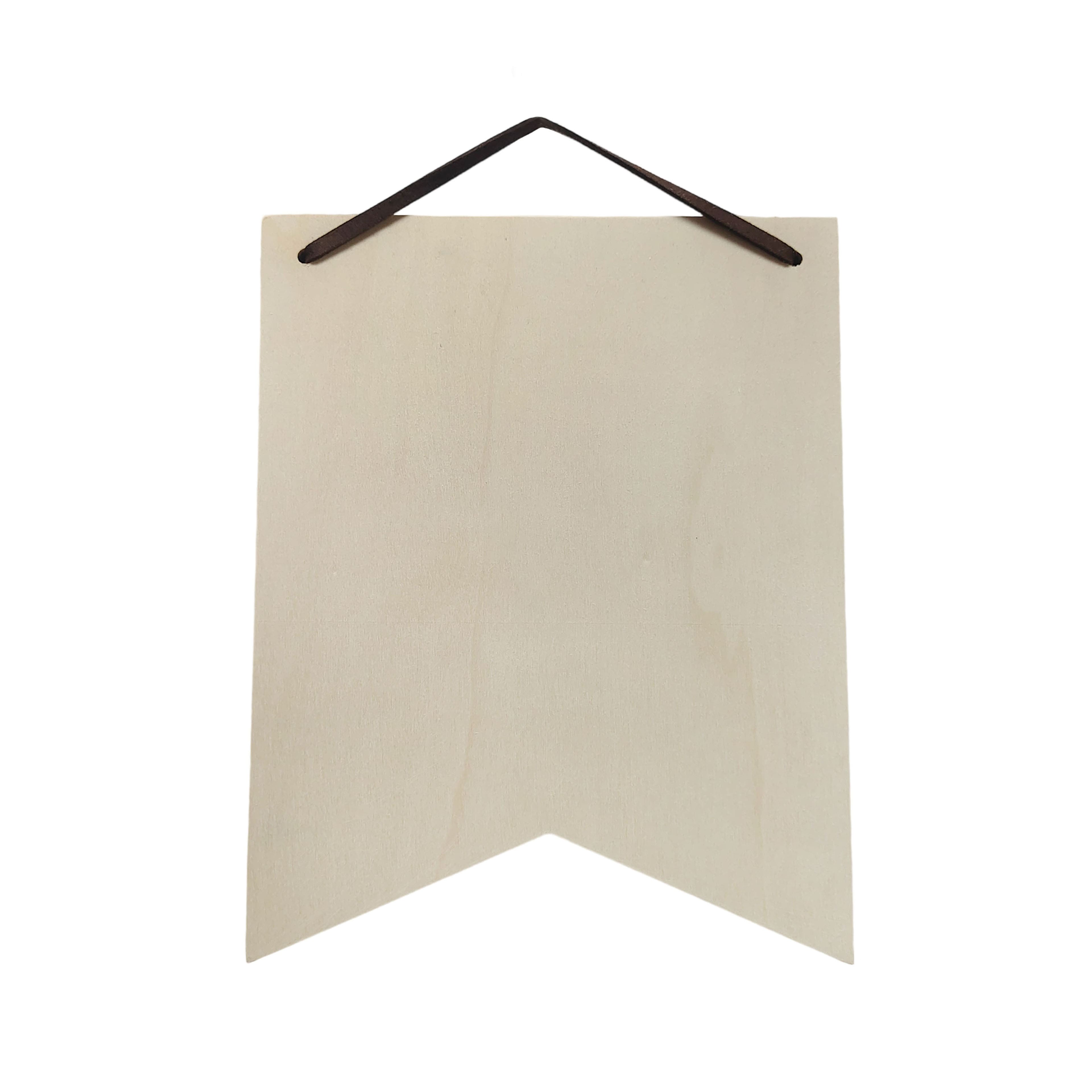 12 Pack: 8" Unfinished Ribbon Plywood Plaque by Make Market®