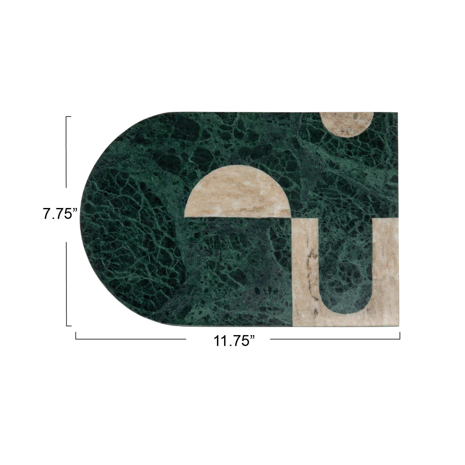 Hello Honey® Green Abstract Design Compact Marble Cheese & Cutting Board