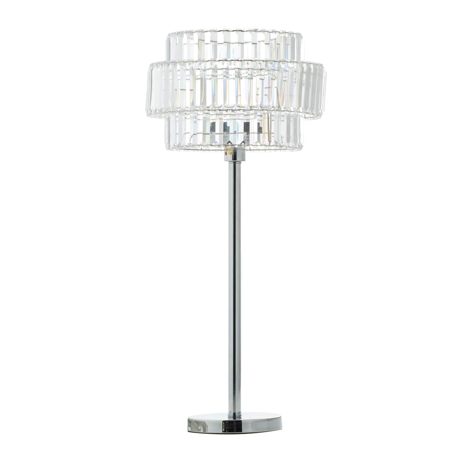 Silver Iron Contemporary Table Lamp, 30" x 13" x 13"