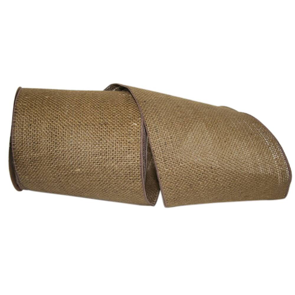 JAM Paper 6" x 10yd. Burlap Wired Ribbon