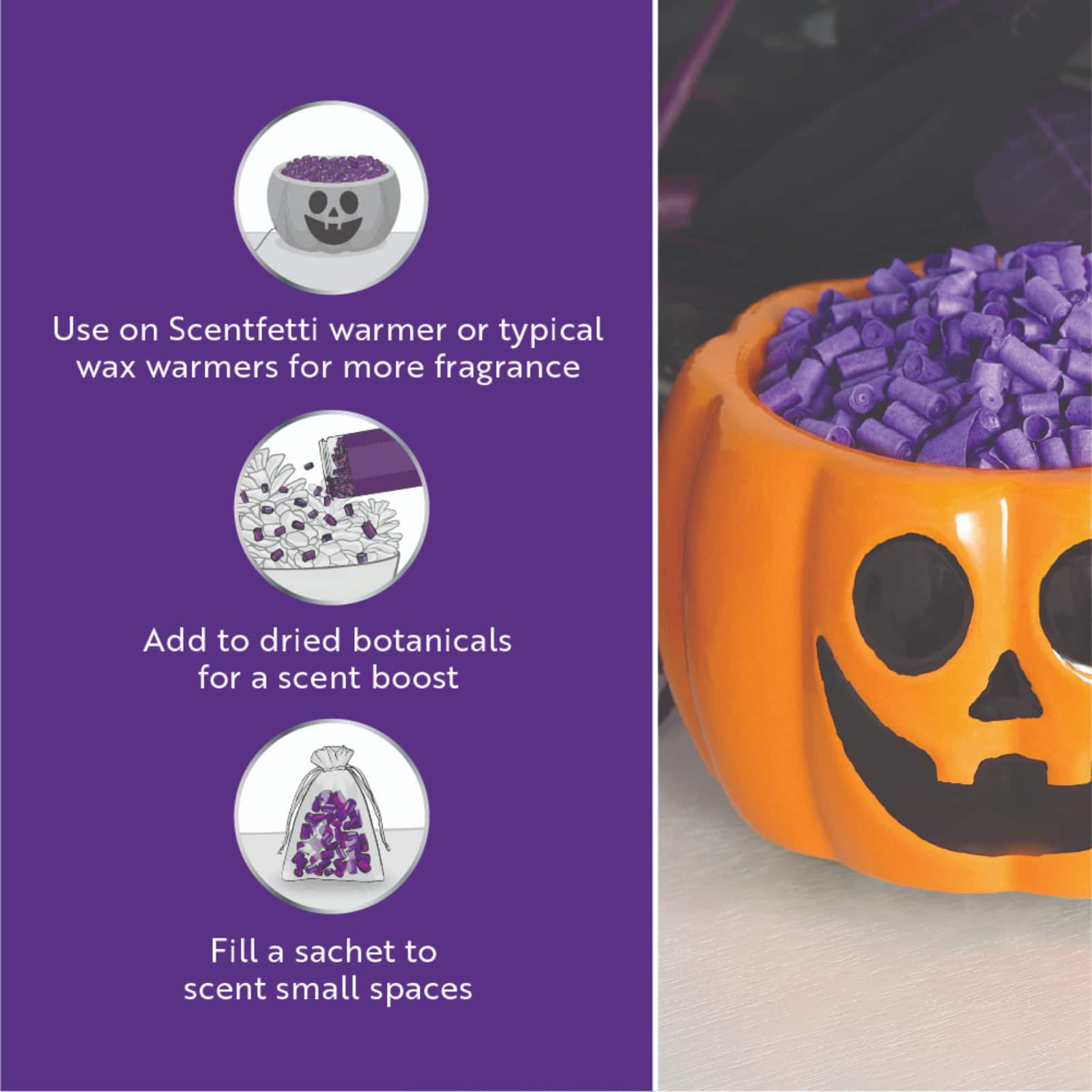 Scentiscles Pumpkin Warmer, Scentfetti Witch's Berry Brew & Pumpkin 'n Cider, 3 pack
