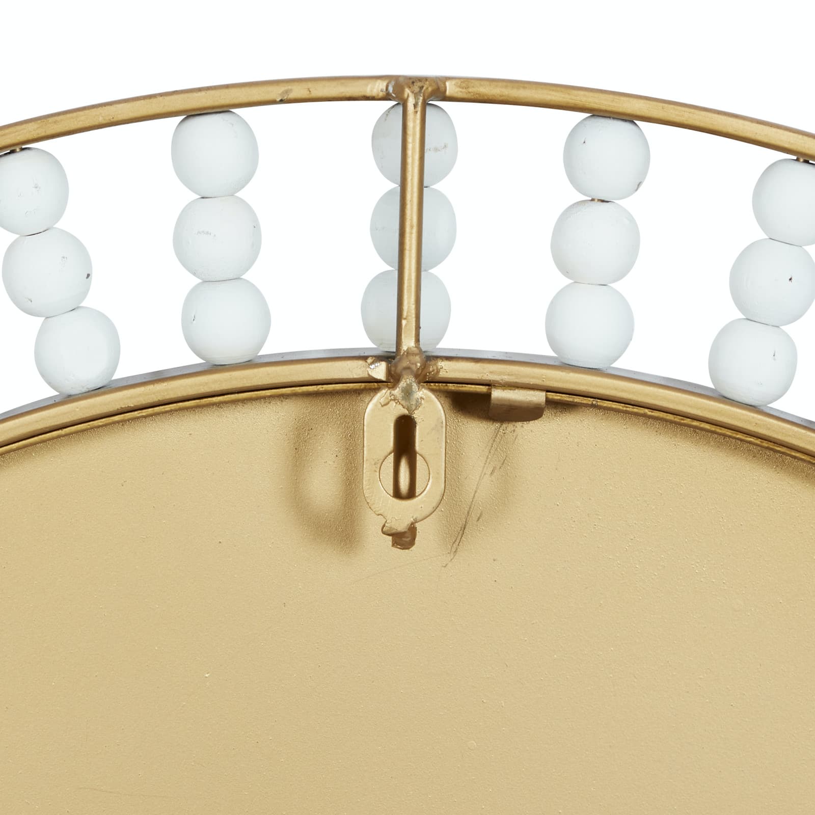 White Metal Contemporary Wall Clock, 24" x 24" x 2"