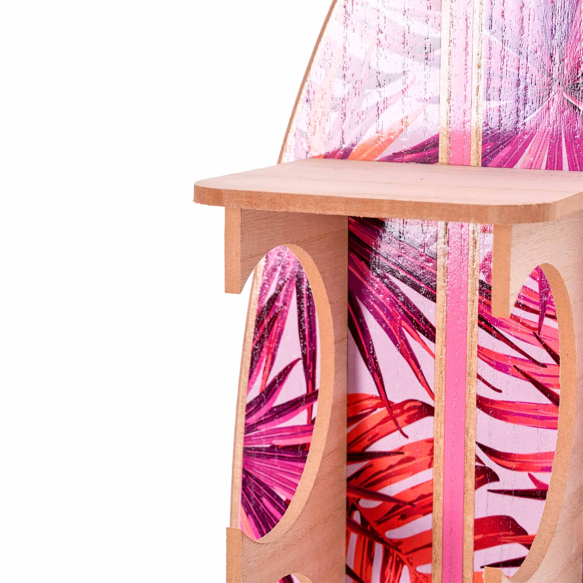 American Art Decor Tipsy Tropical Surfboard Wine Rack - 8" x 25.5" x 7.5"