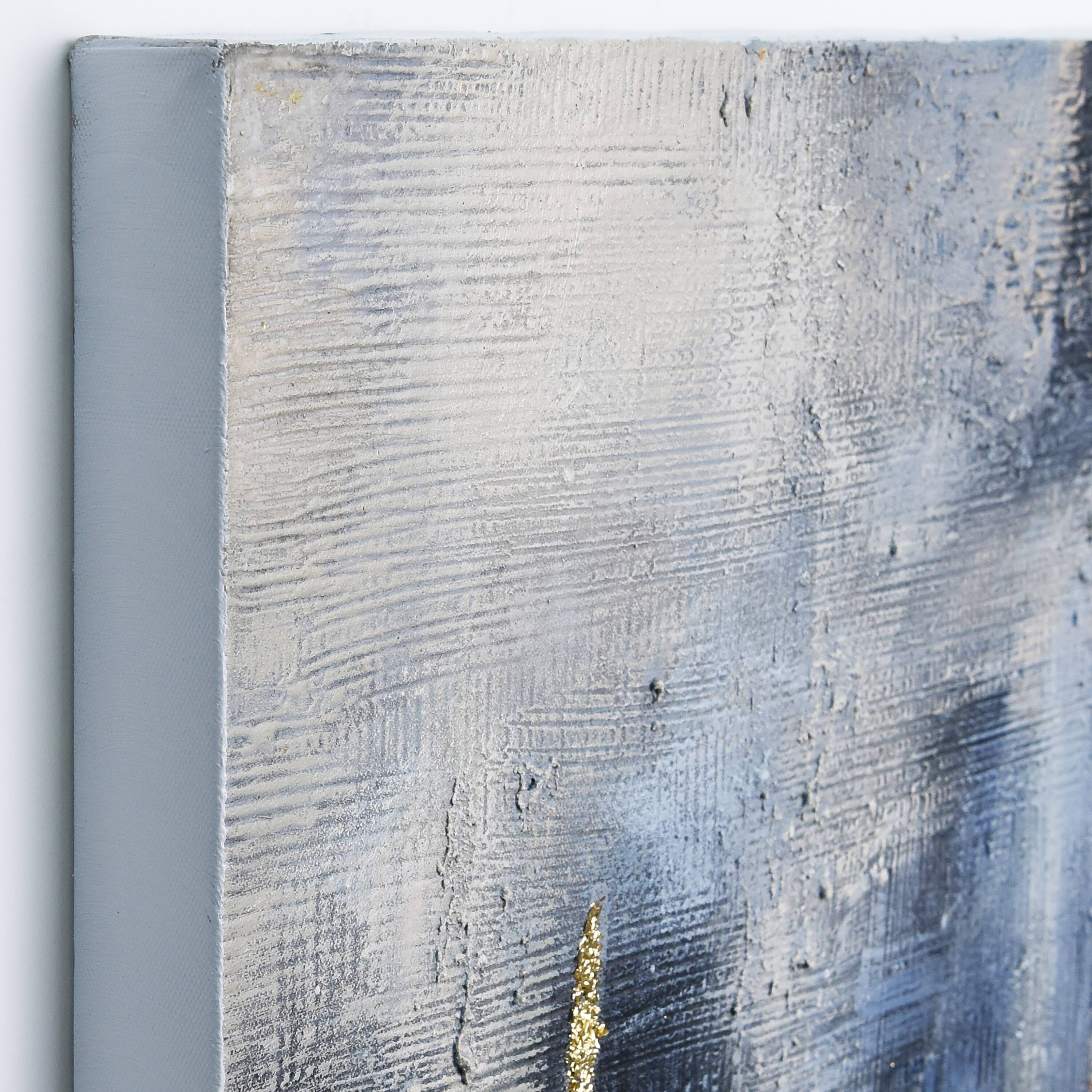 Empire Art Direct 36" x 36" Lighting 2 Textured & Glitter with Gold Foil Hand Painted Canvas Wall Art