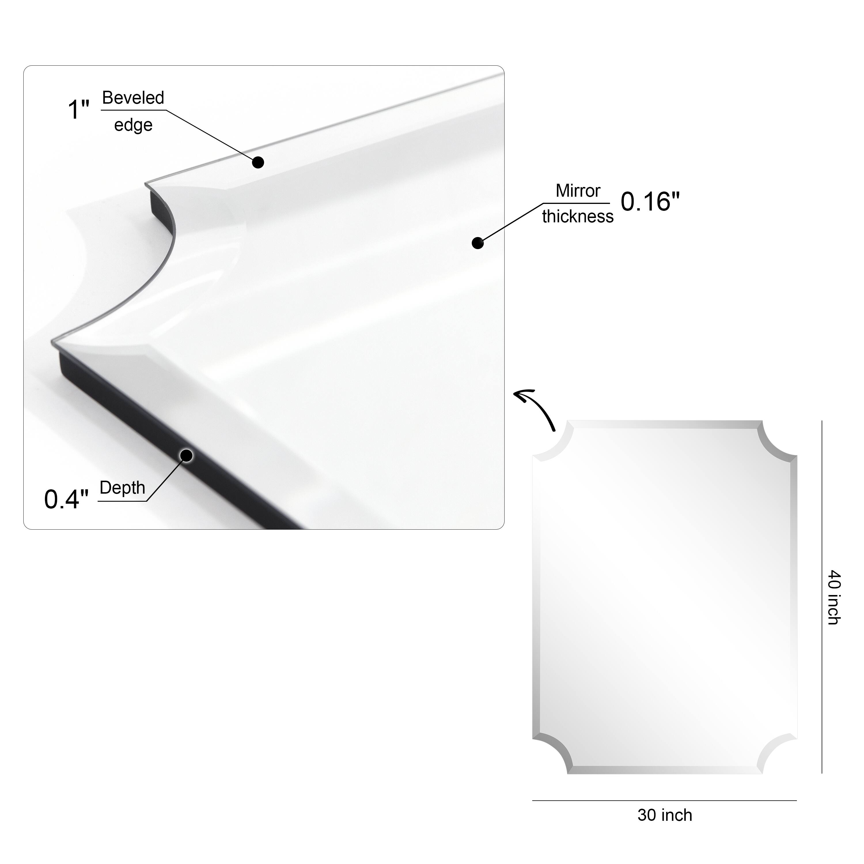 Empire Art Direct Scalloped & Beveled Frameless Wall Mirror