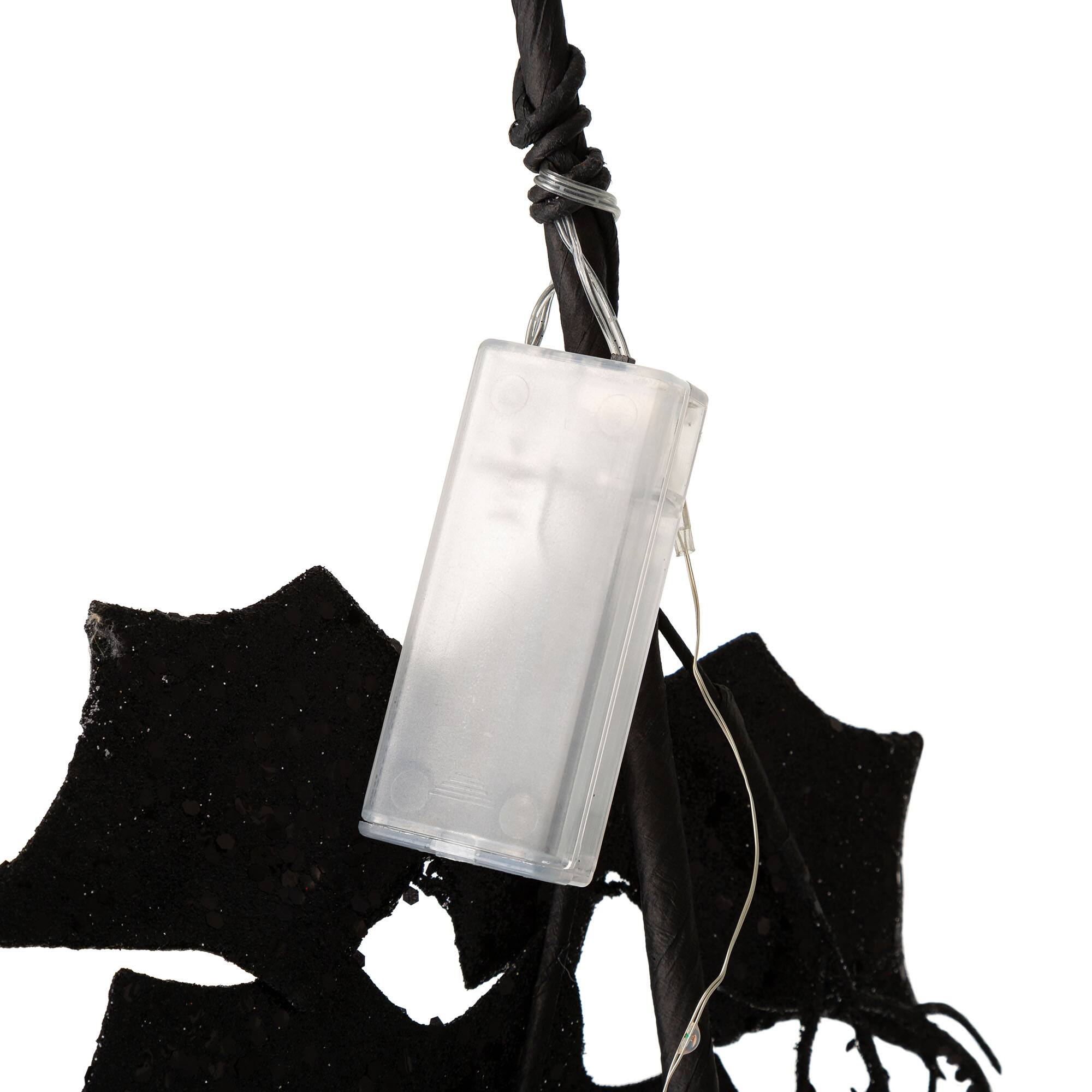 Glitzhome® Lighted Halloween Bat Garland & Wreath Set