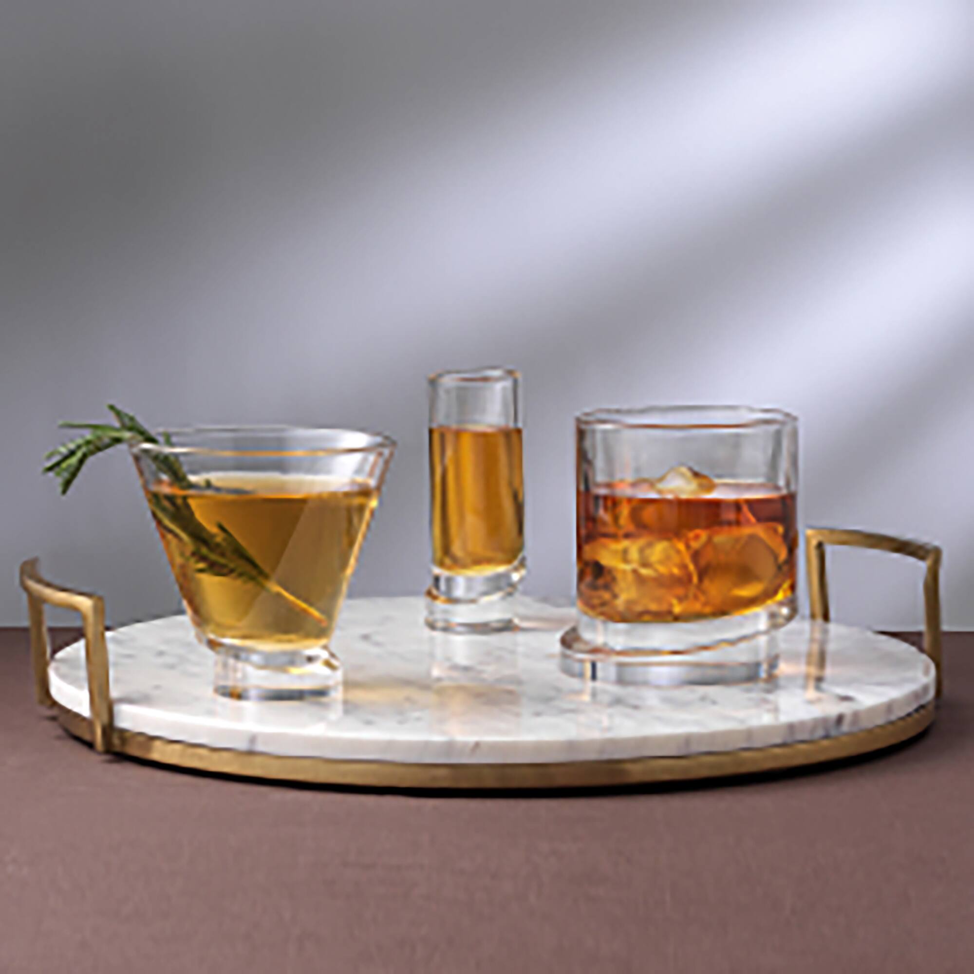 JoyJolt® 8.6oz. Aqua Vitae Round Off Base Martini Glasses, 2ct.