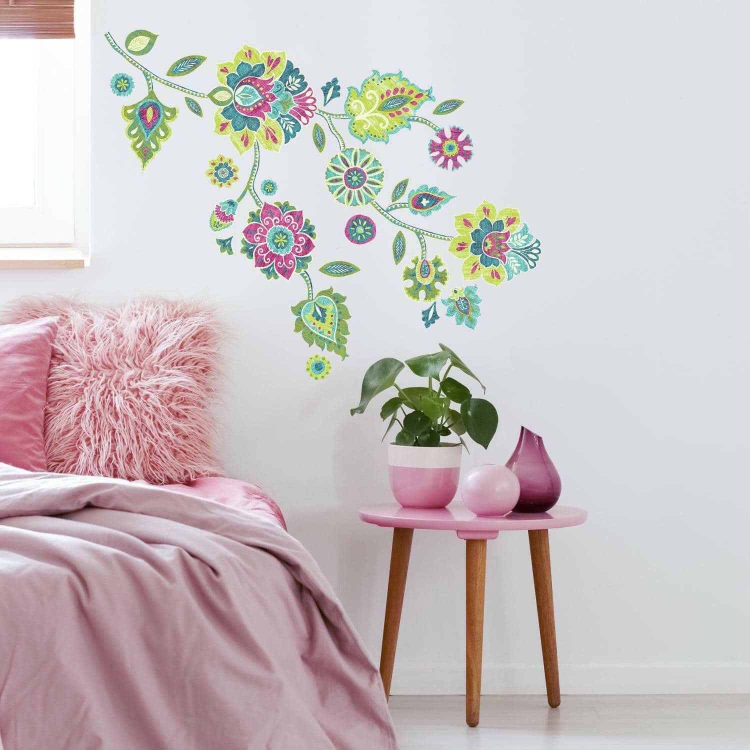 RoomMates Boho Floral Peel & Stick Giant Wall Decals