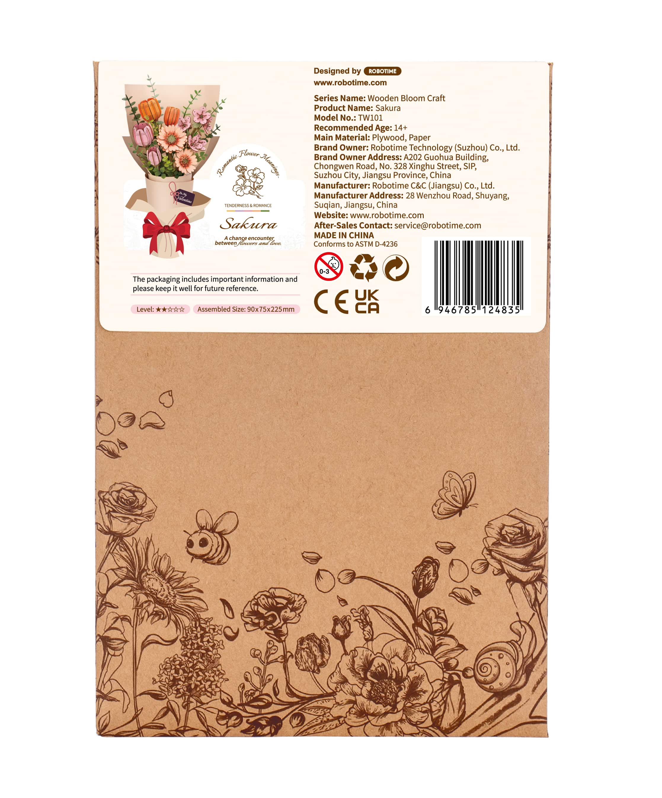 Rowood Sakura Wooden Bloom Craft