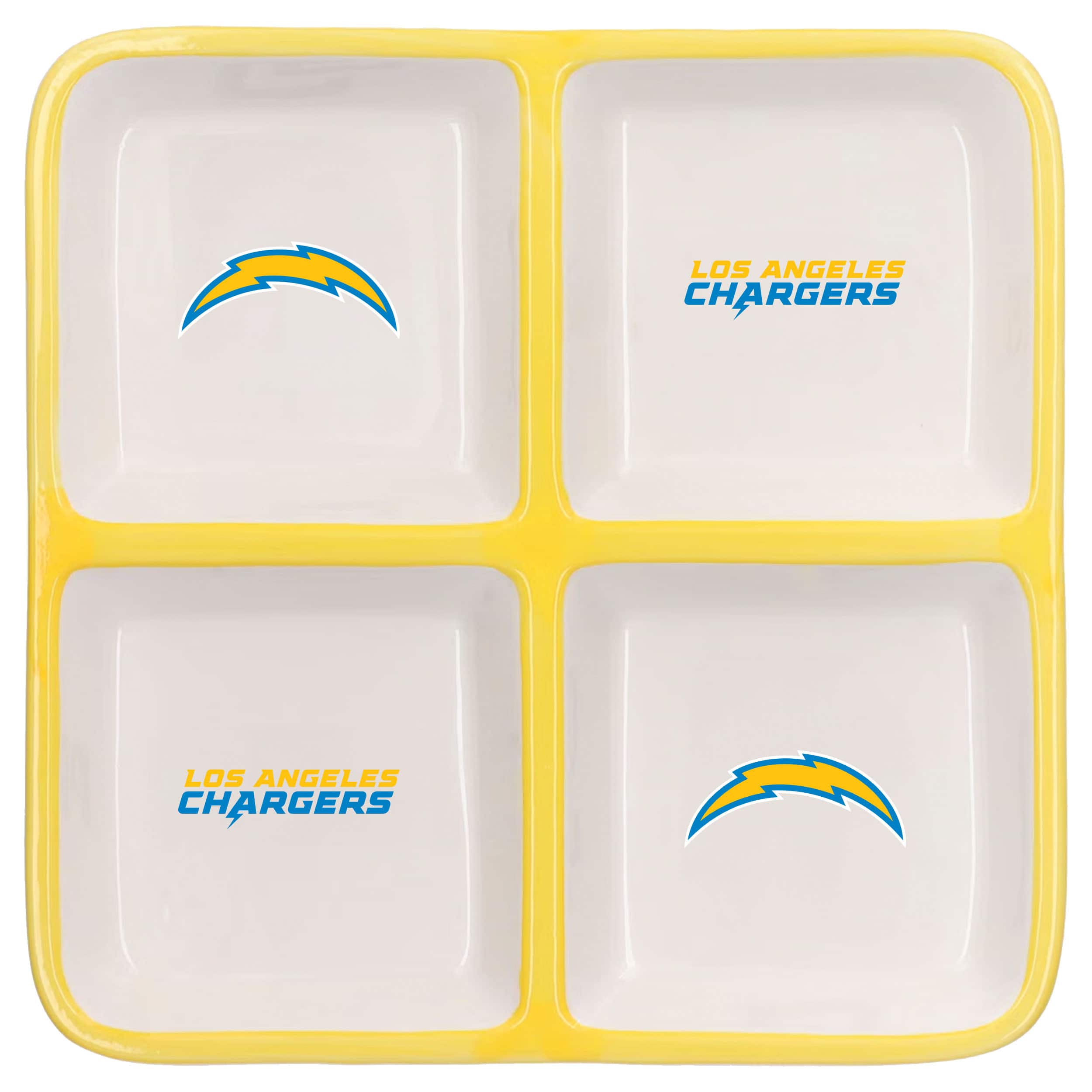 The Memory Company NFL 4 Section Square Ceramic Tray