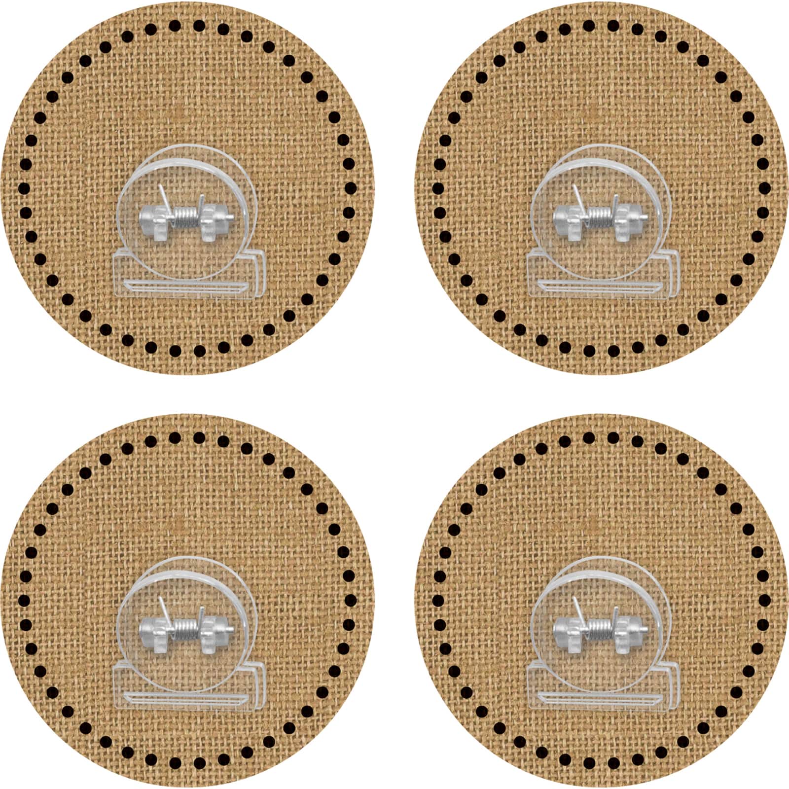 Teacher Created Resources Clingy Thingies® Burlap Design Clips, 3 Packs of 4