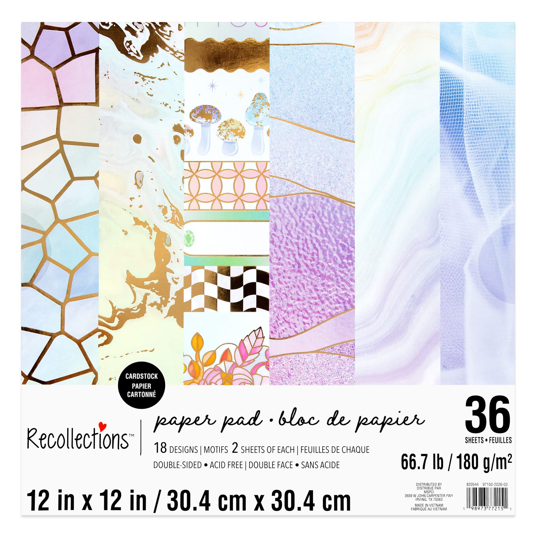 12" x 12" Dreamscapes Double-Sided Cardstock Paper Pad by Recollections™, 36 Sheets
