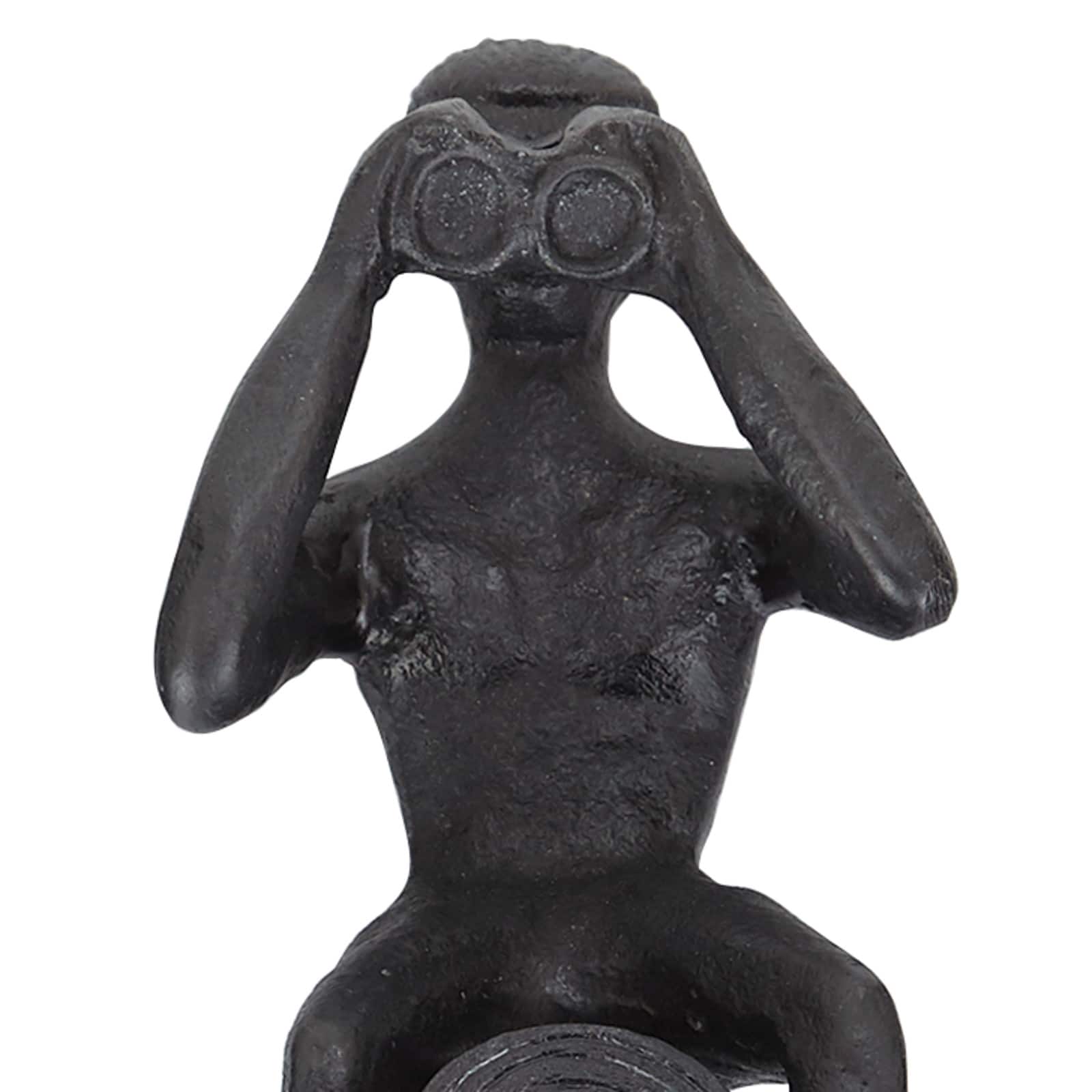 Set of 5 Dark Grey Aluminum Modern Wall Decor, 4" x 7"