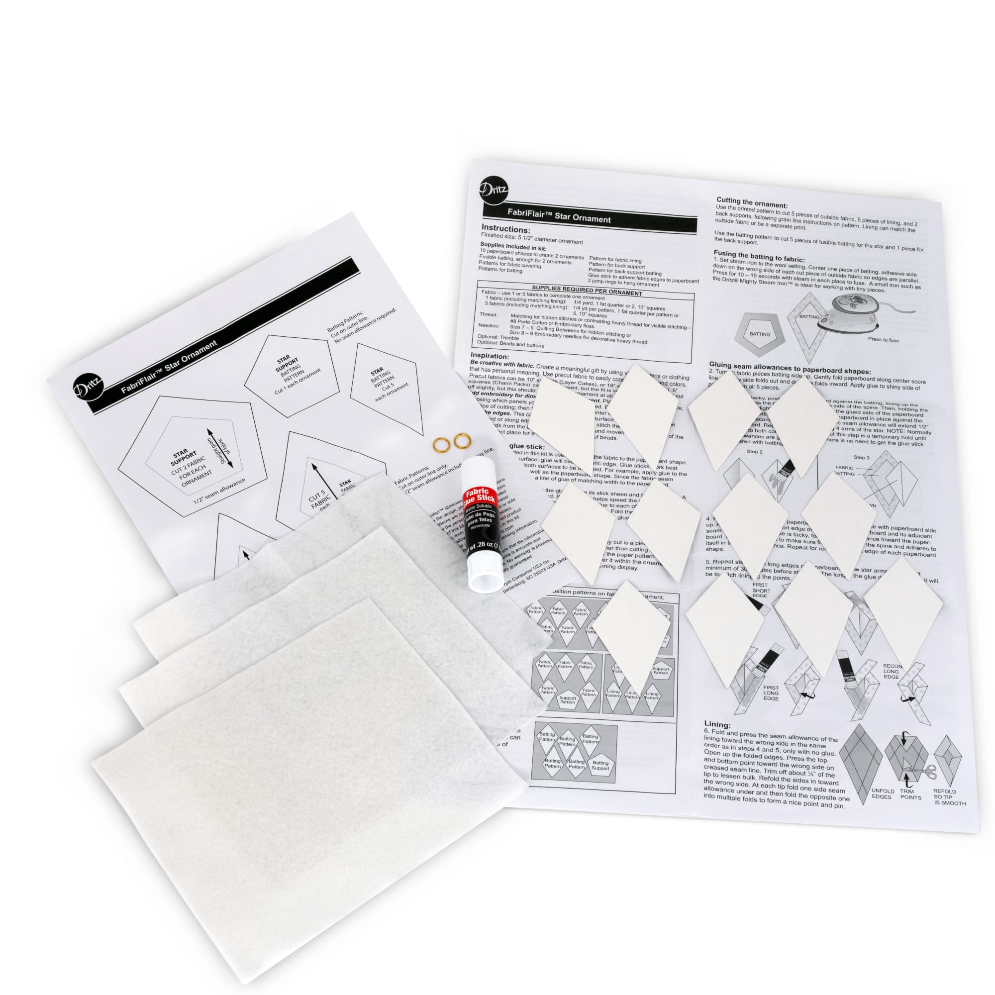 Dritz® FabriFlair 5.5" Ornament Kit Star Pattern