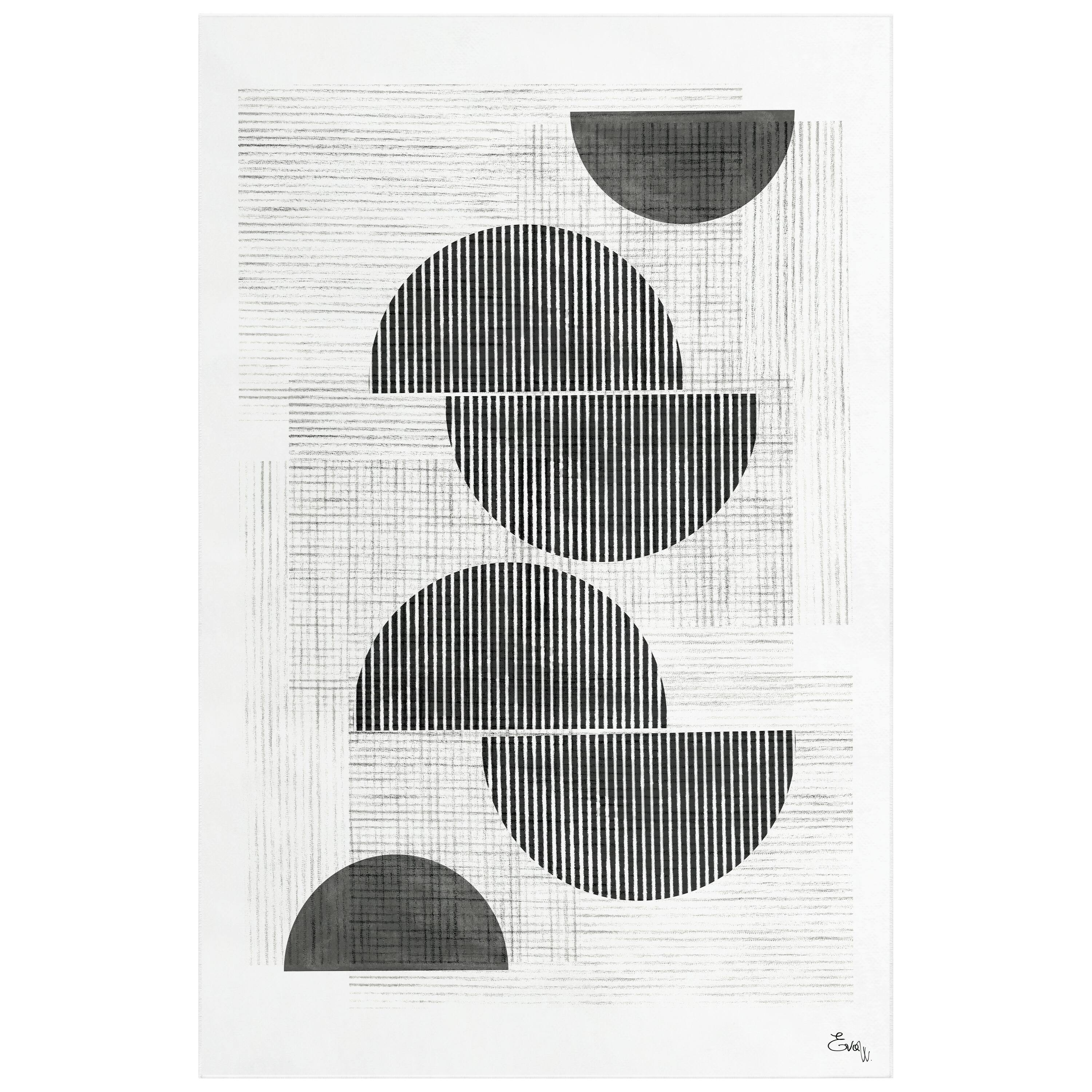 Empire Art Direct 5ft. x 7.5ft. Retro Modern I Tapis D'Art Washable Geometric Area Rug