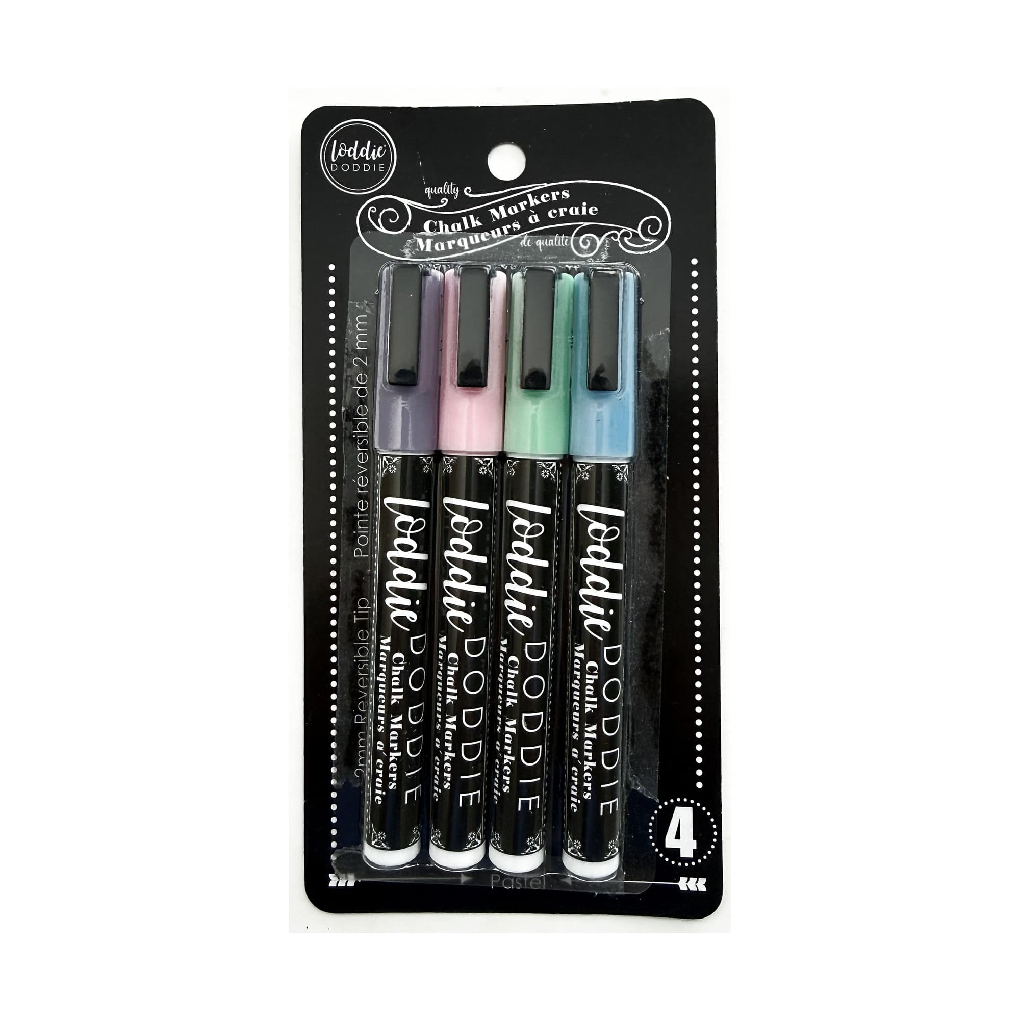 Loddie Doddie 2mm Reversible Tip 4 Color Chalk Marker Set