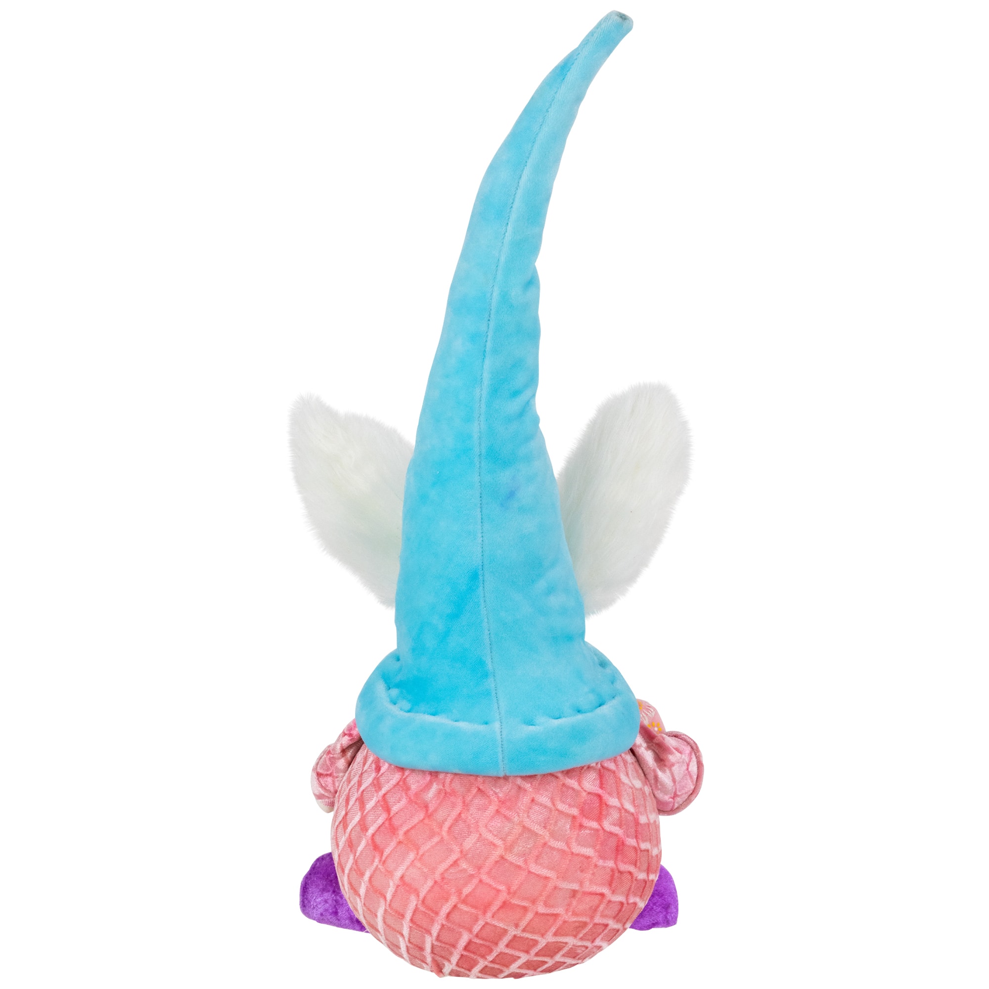 18.25" Blue & Pink Girl Gnome with Bunny Ears Easter Figure