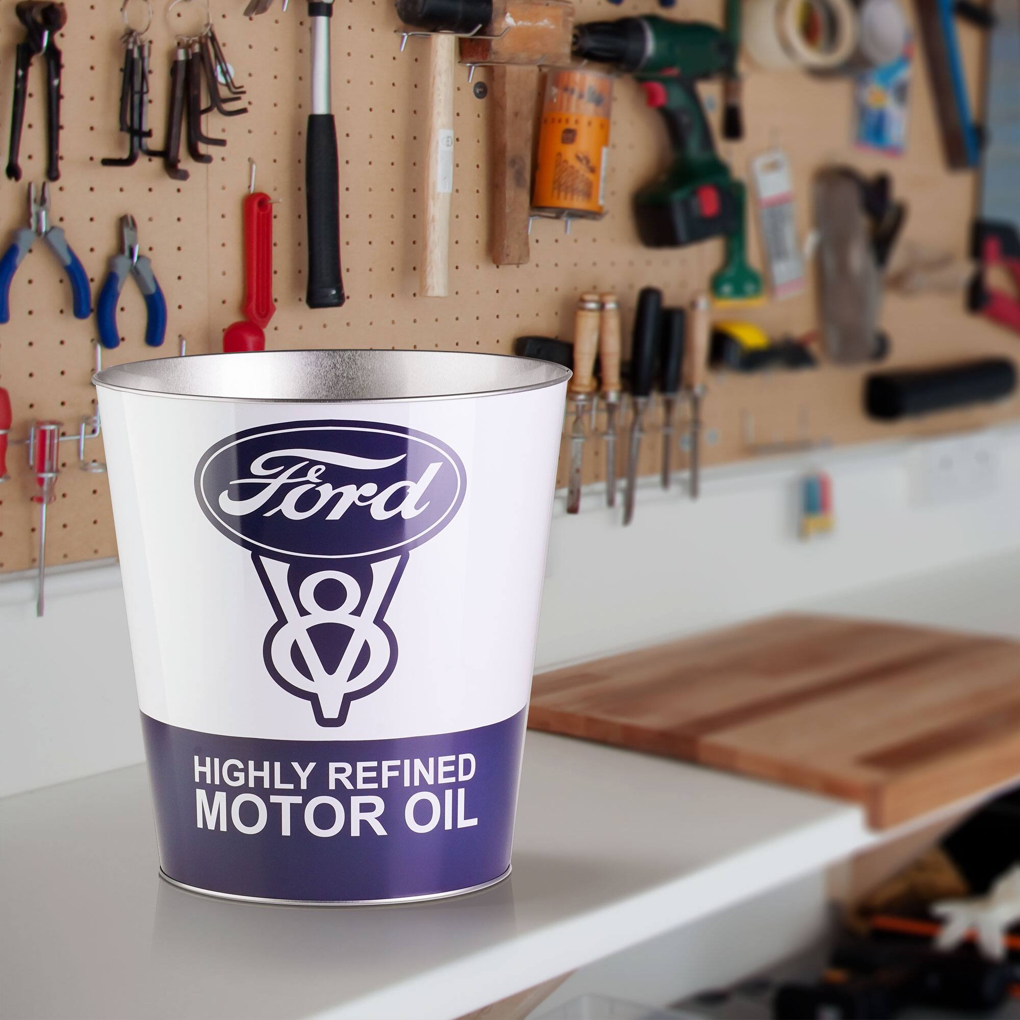 American Art Décor™ 11" Ford V8 Decorative Metal Trash Can