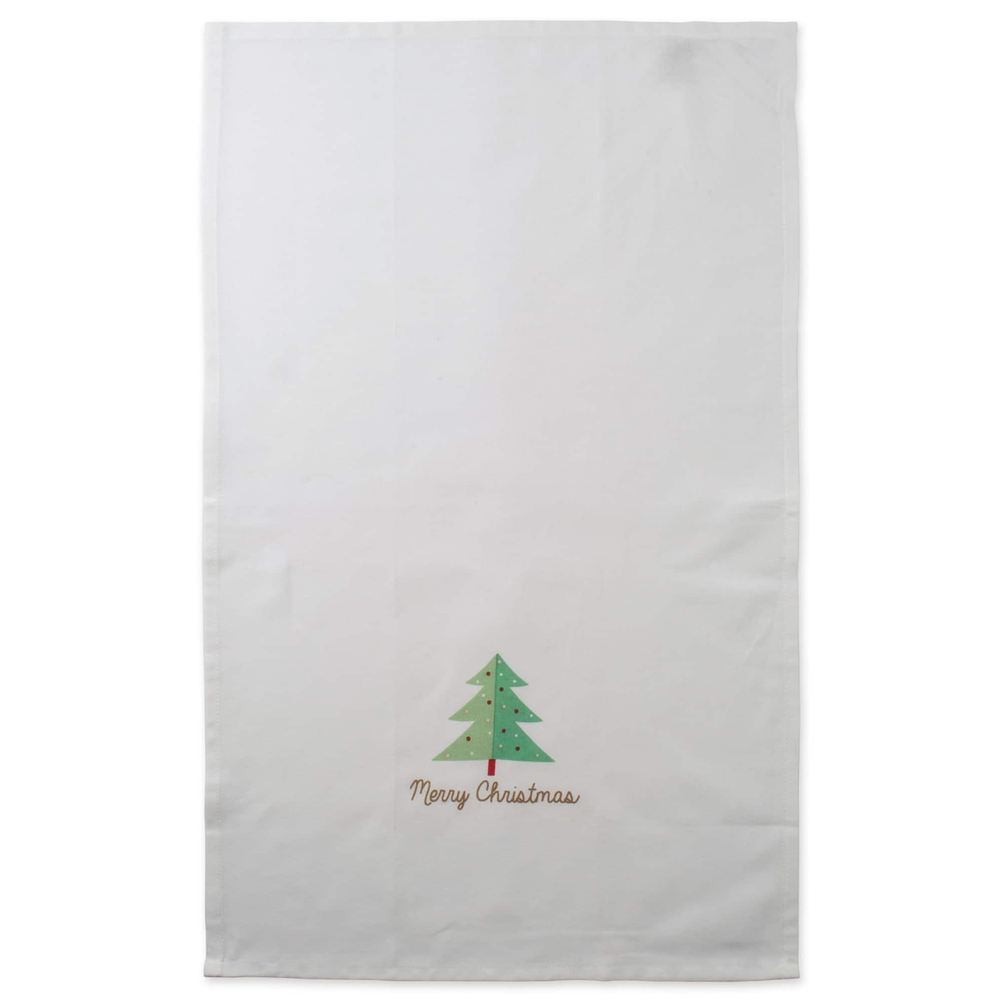 DII® Red Check & White Merry Christmas Dishtowel Set