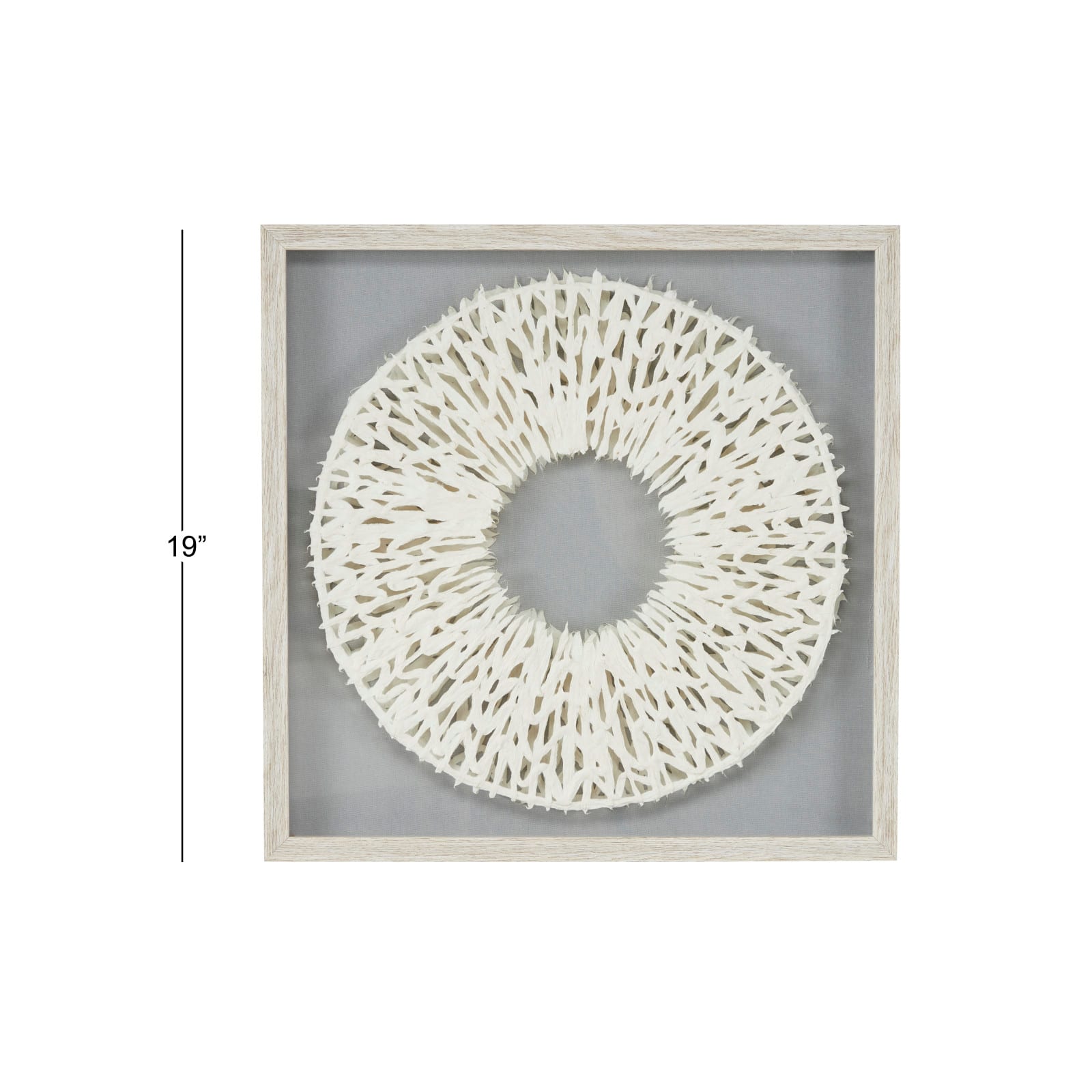White Paper Handmade Geometric Circle Framed Shadow Box