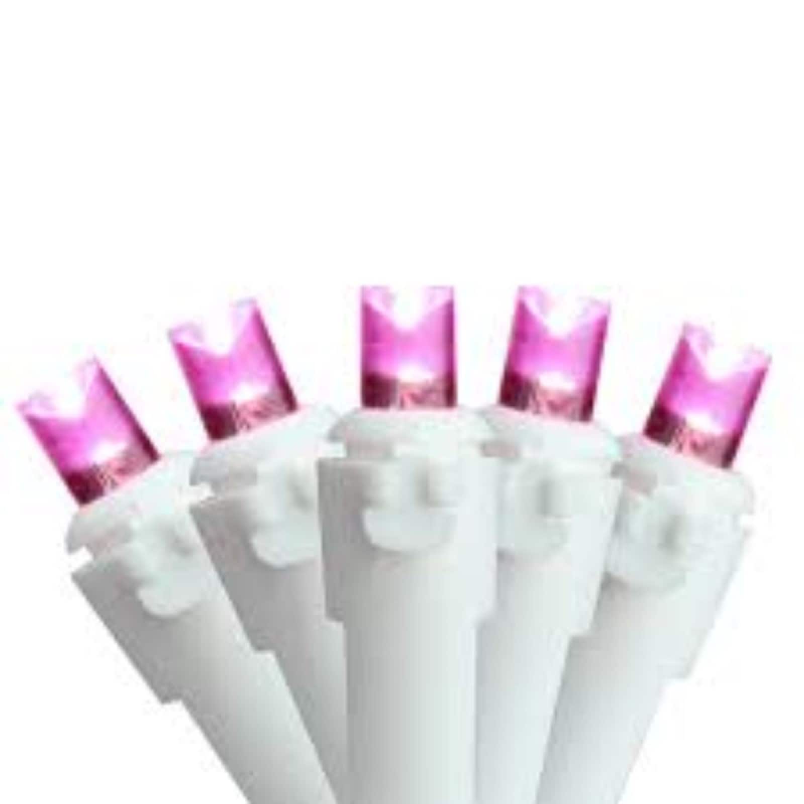 50ct. LED Wide Angle Christmas String Lights with White Wire