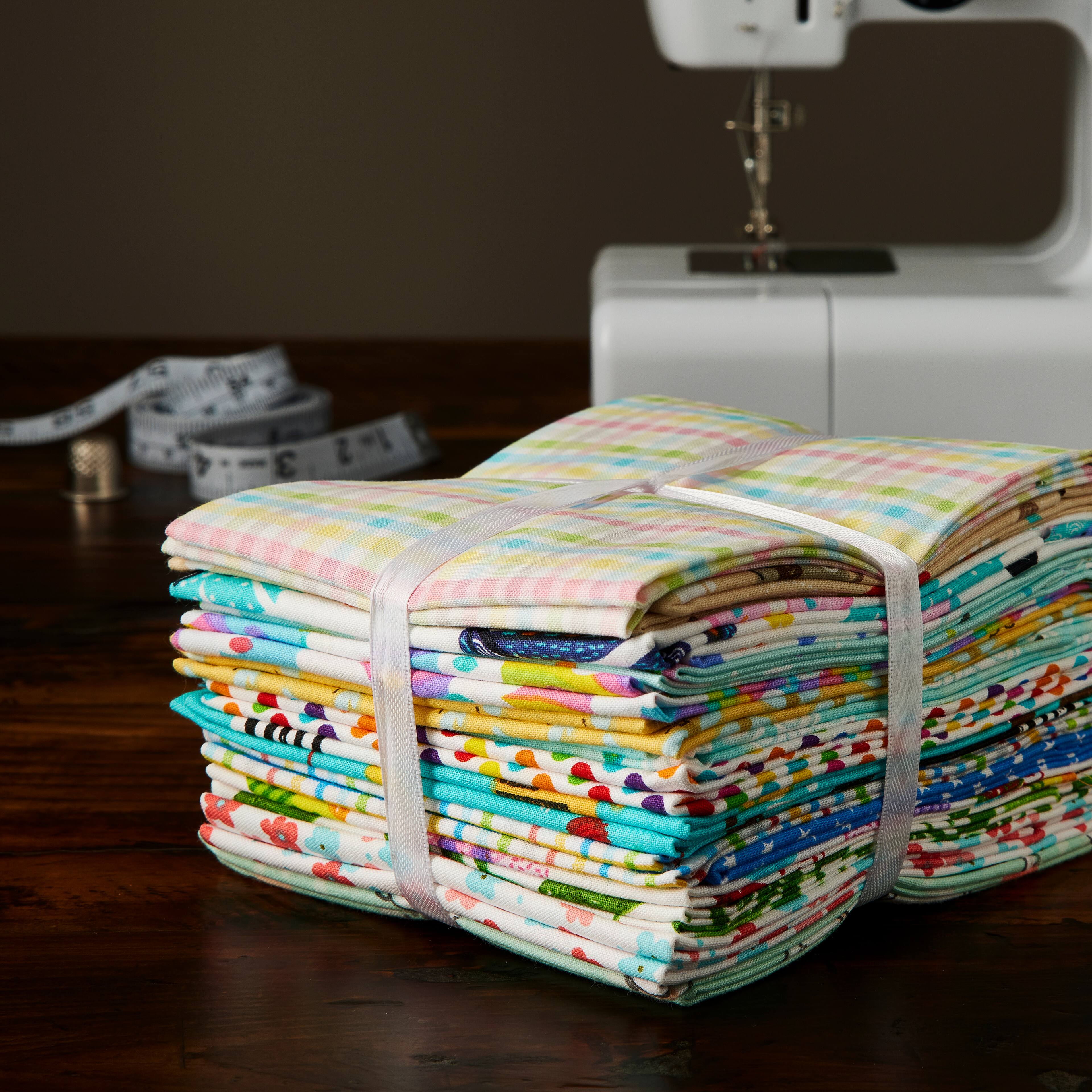 12 Pack: Printed Fabric Bundle by Loops & Threads™