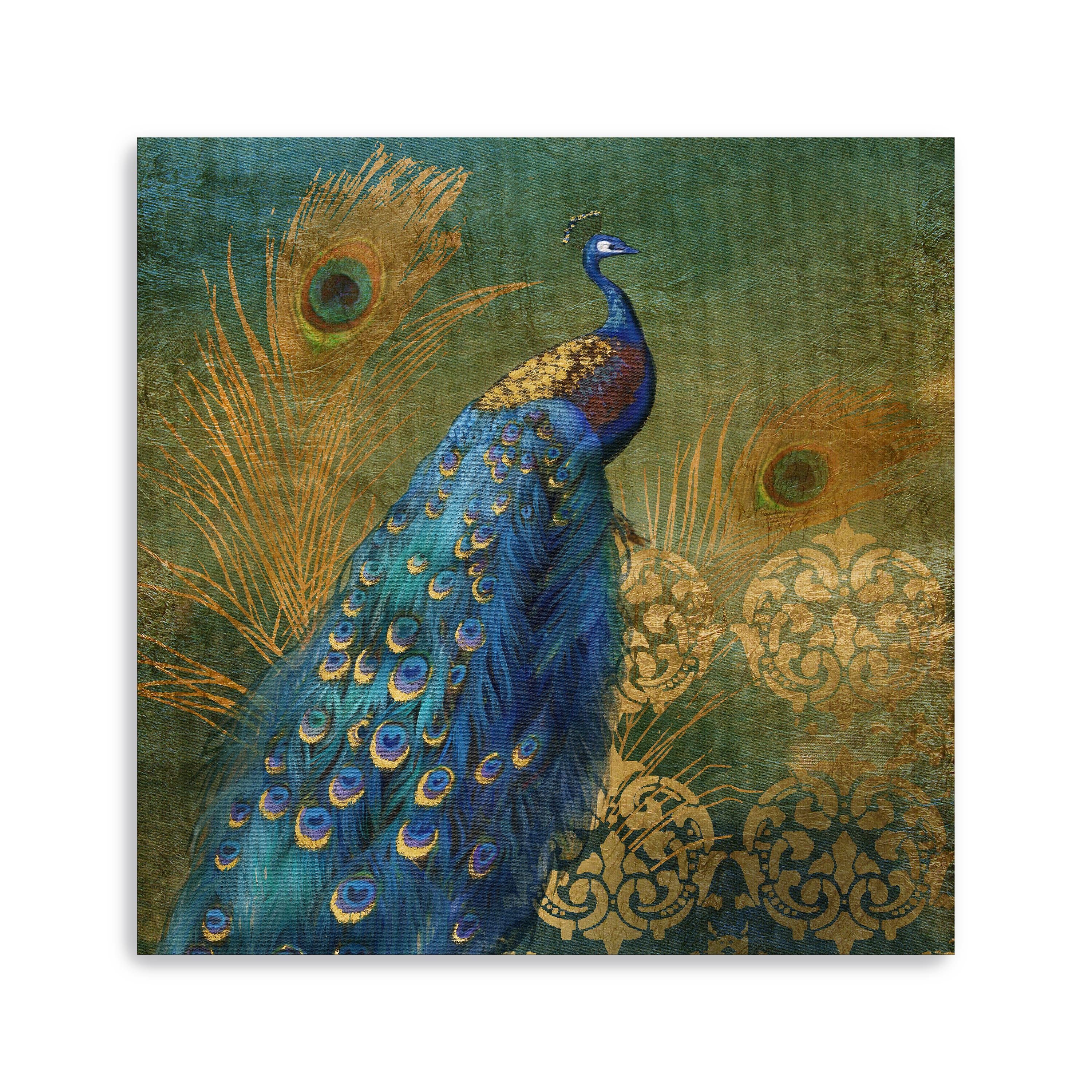 Peacock Bliss Canvas Giclee