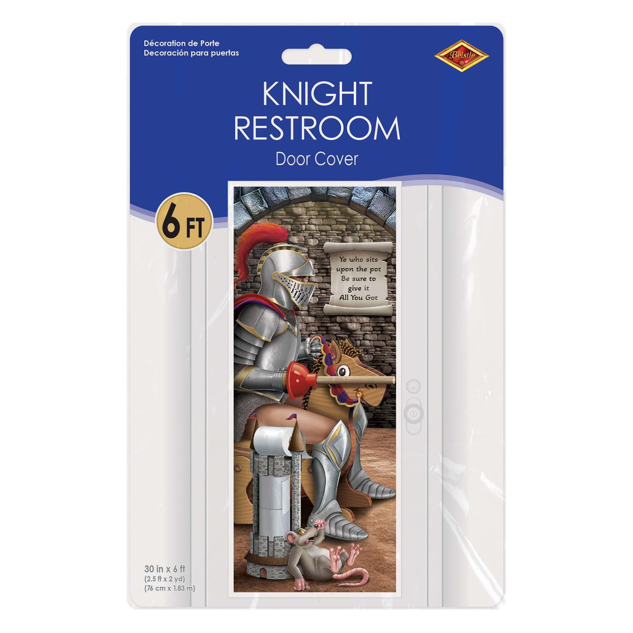 Beistle 30" x 6ft. Knight Restroom Door Covers, 2ct.