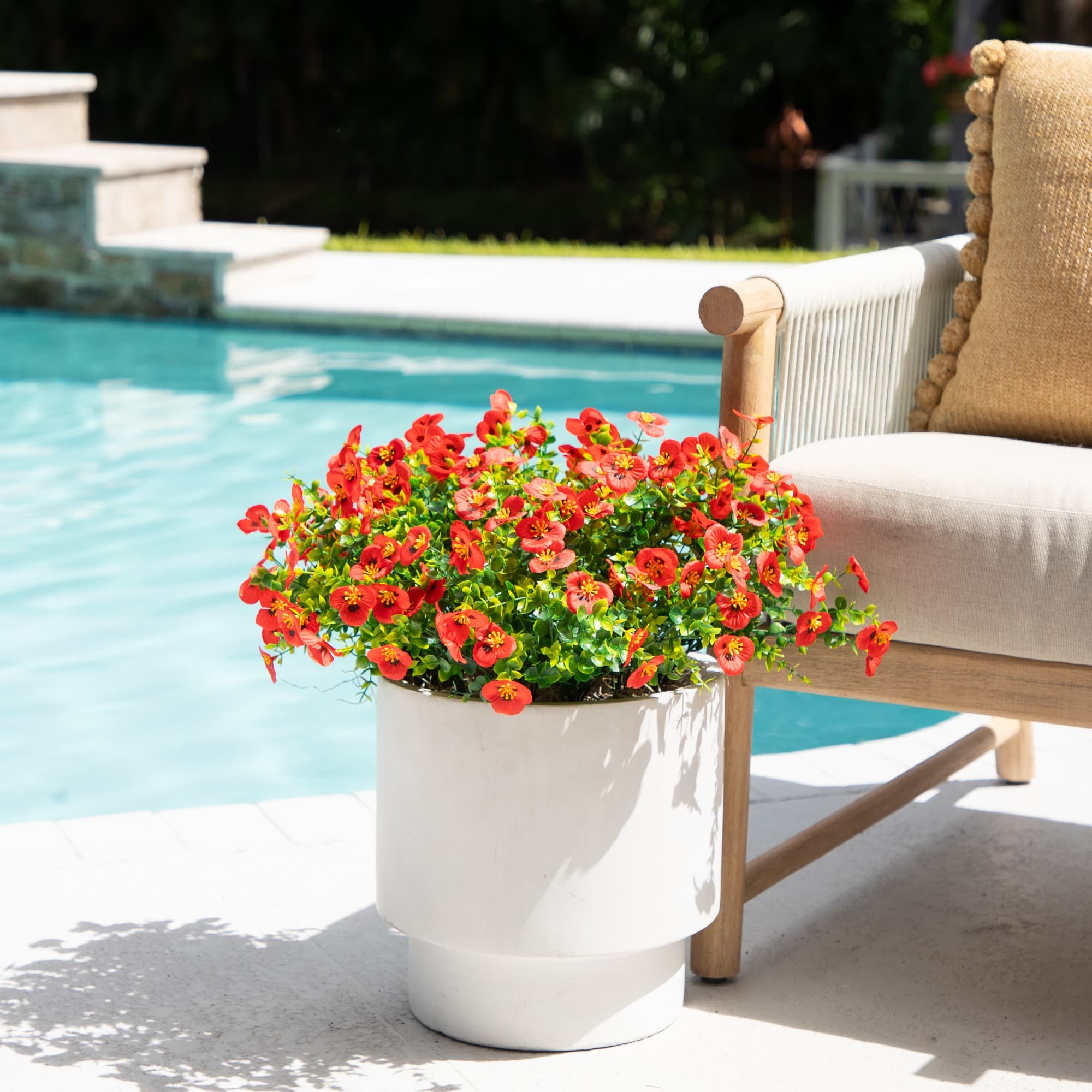 13" UV Resistant Artificial Pansy Bushes, 12ct.