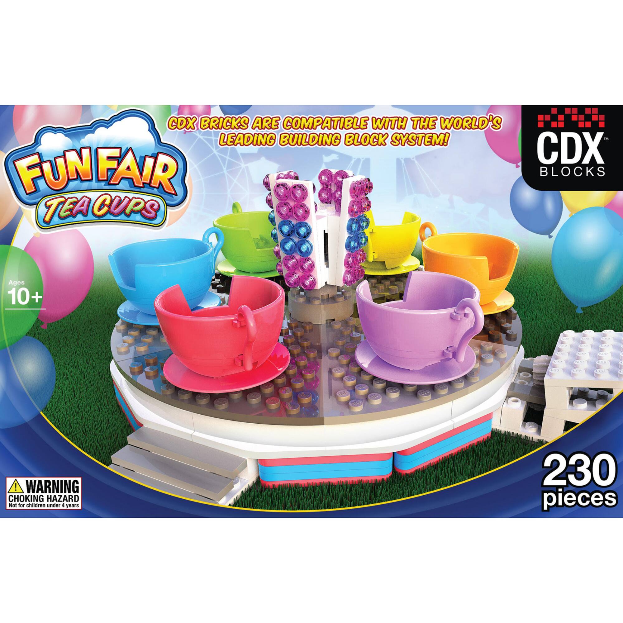 CDX Blocks Fun Fair Tea Cups Ride Building Set