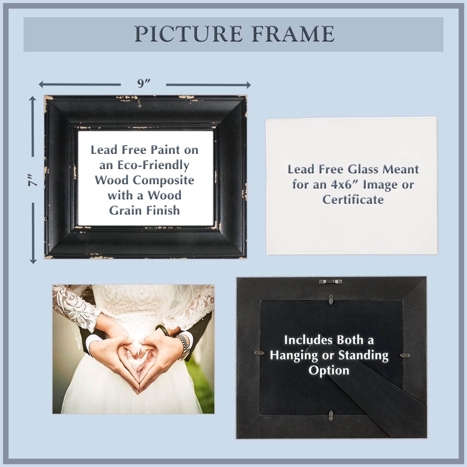 DII® Antique White Distressed Farmhouse Frame