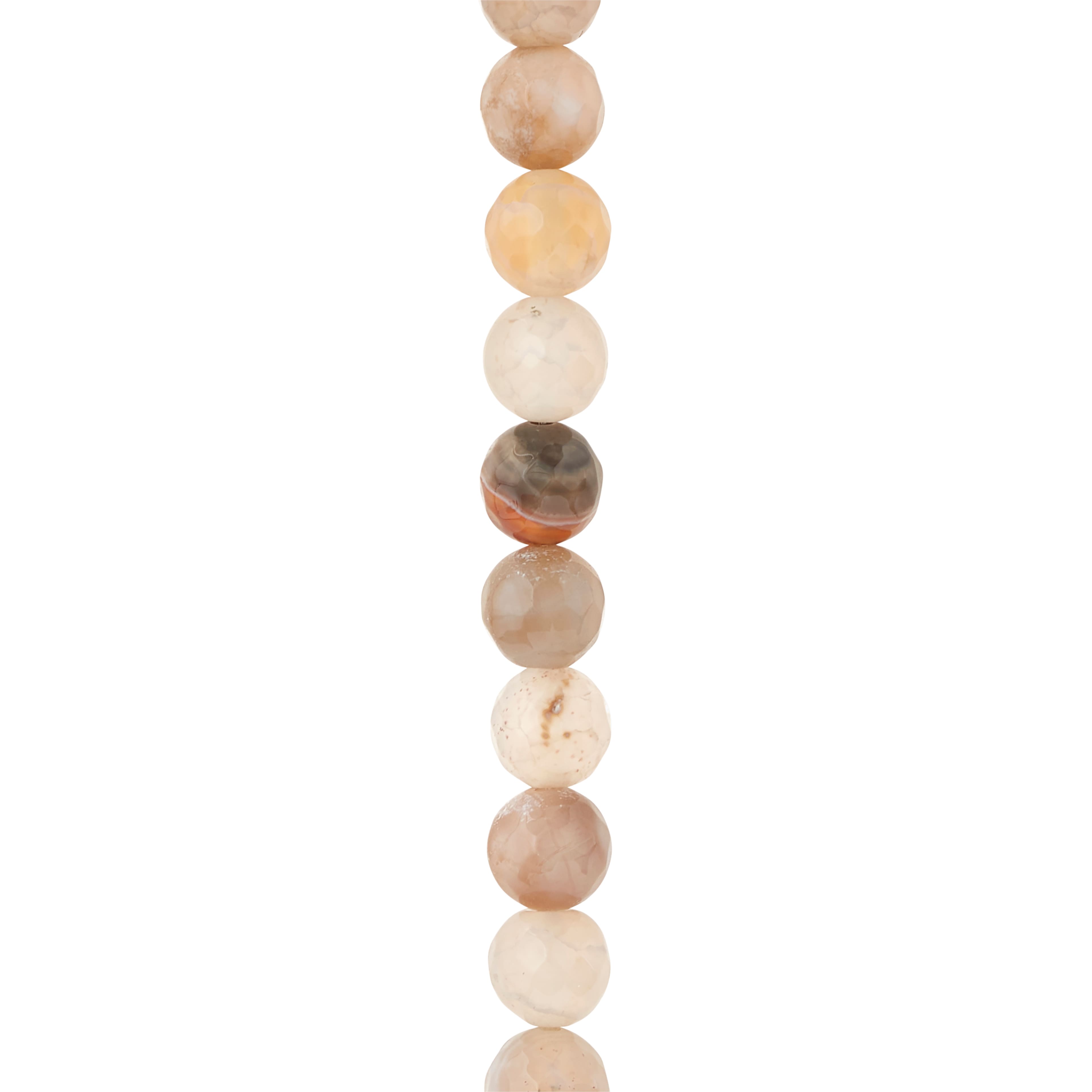 Neutral Mix Agate Round Beads, 8mm by Bead Landing™