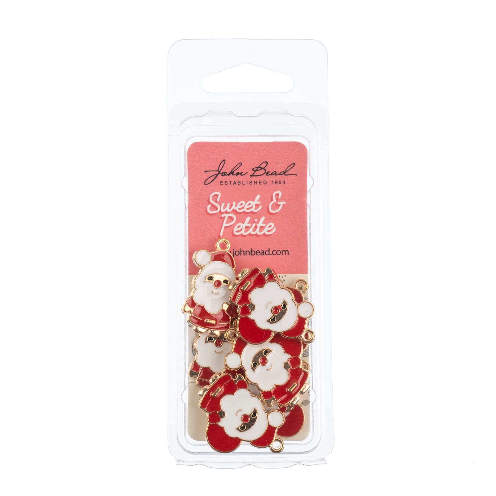 John Bead Sweet & Petite Santa Holiday Charms, 8ct.