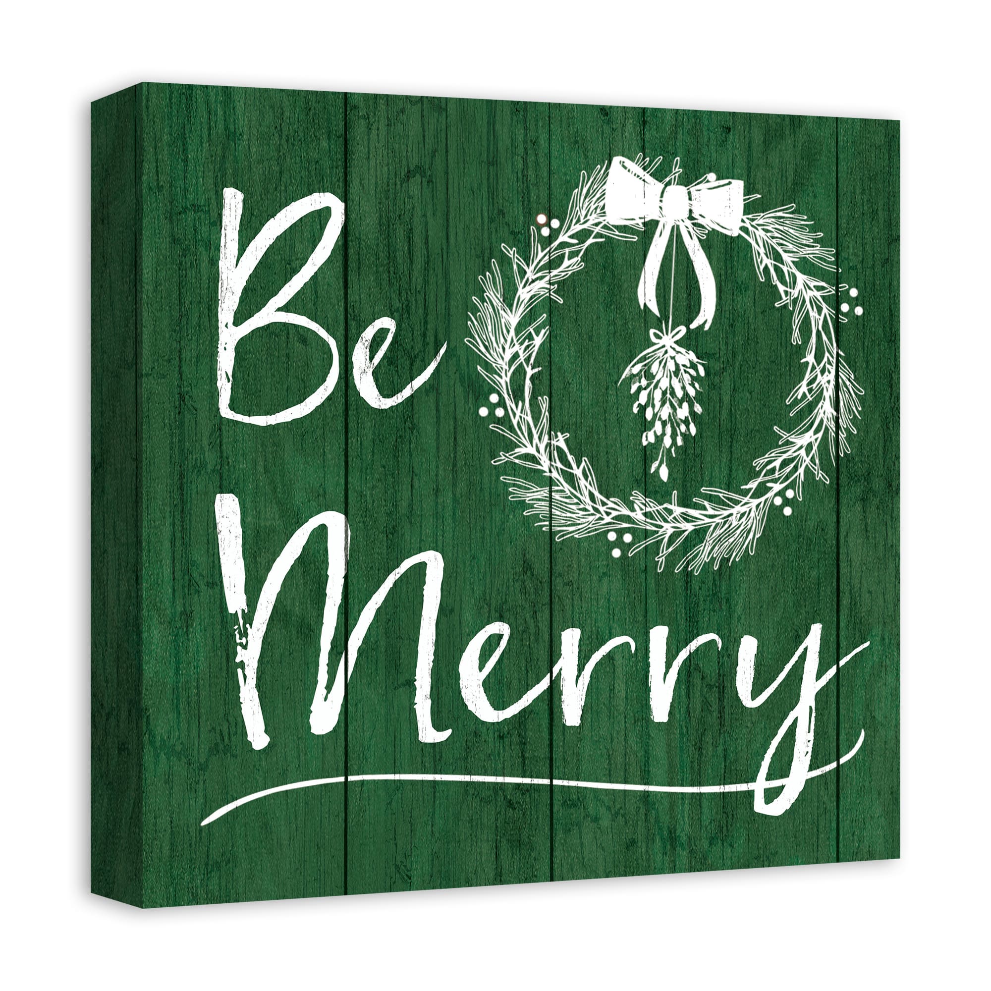 16” x 16” Be Merry Canvas Wall Art