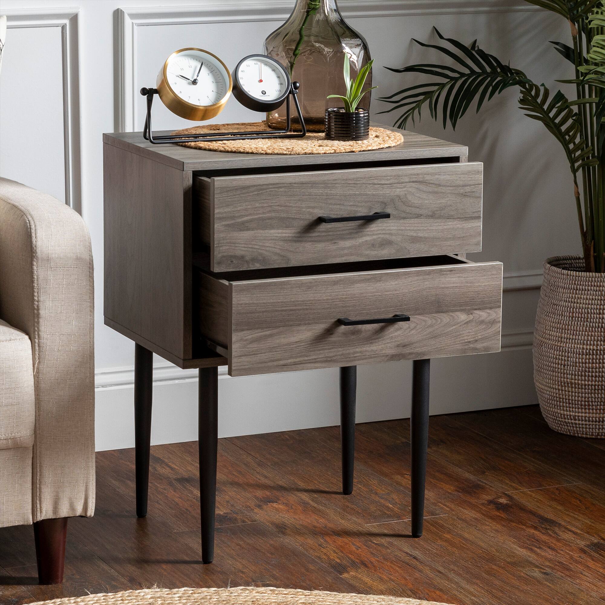 Walker Edison Slate Gray Modern Side Table