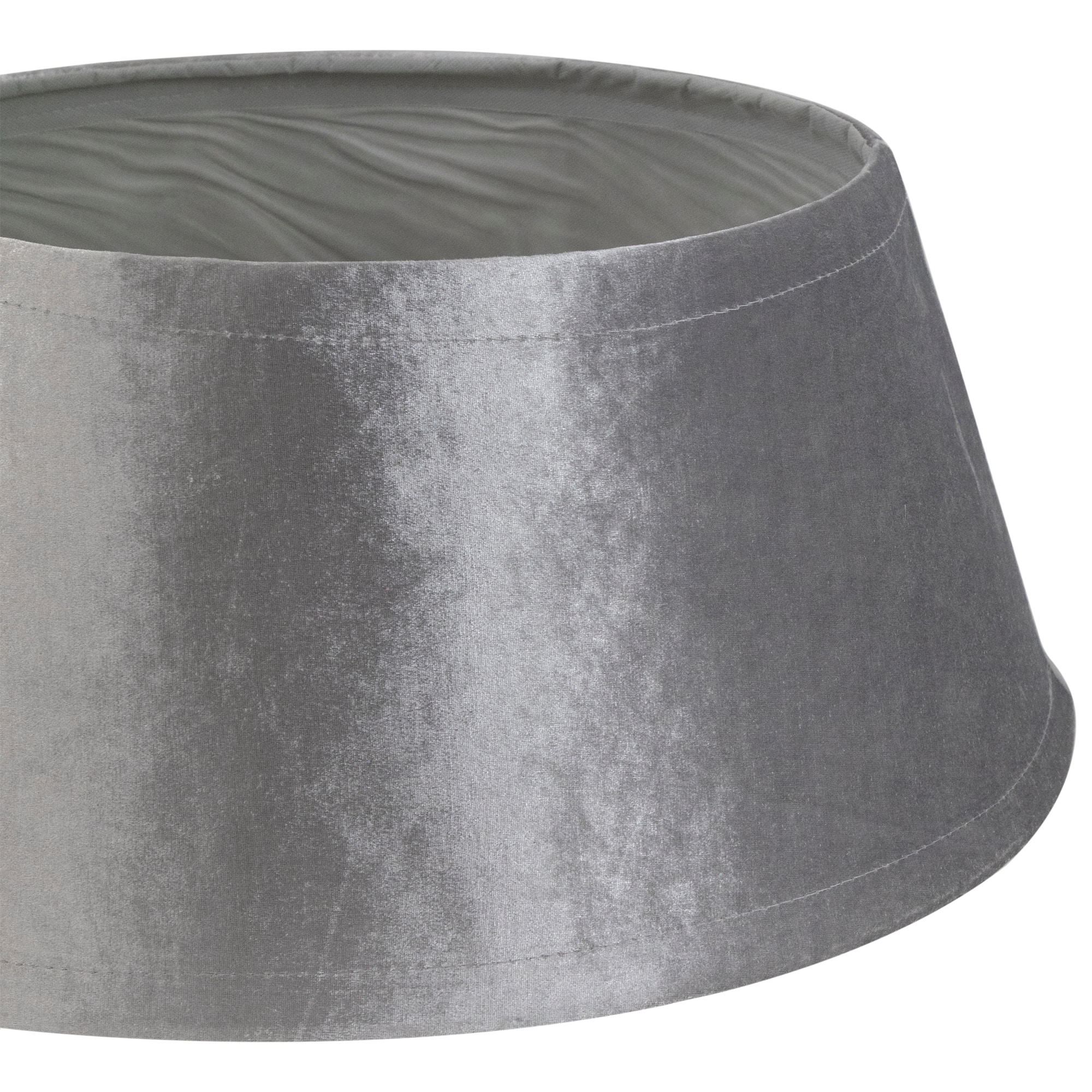 22" Silver Velvet Christmas Tree Collar