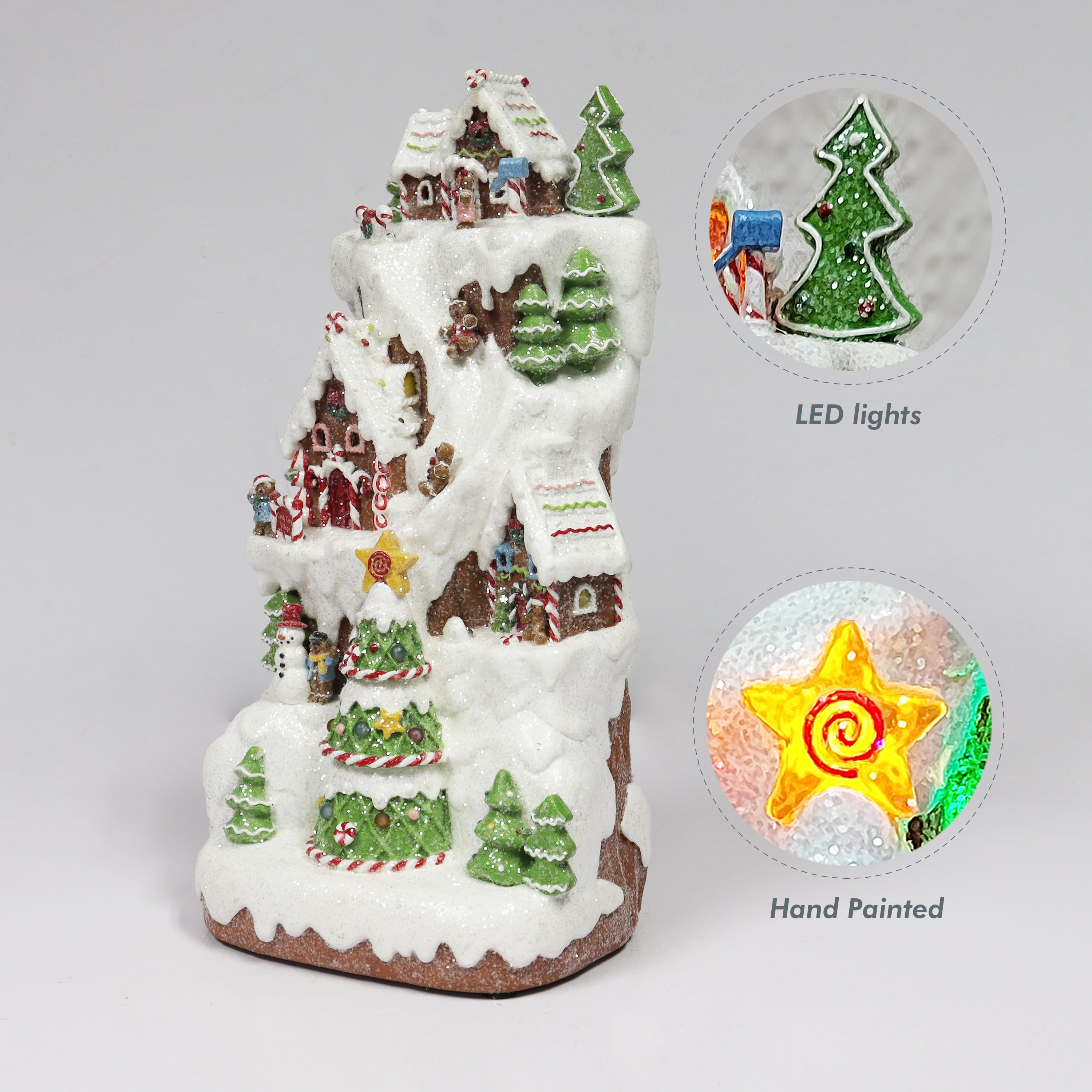 16" Gingerbread Village Multi-Tiered Mountain
