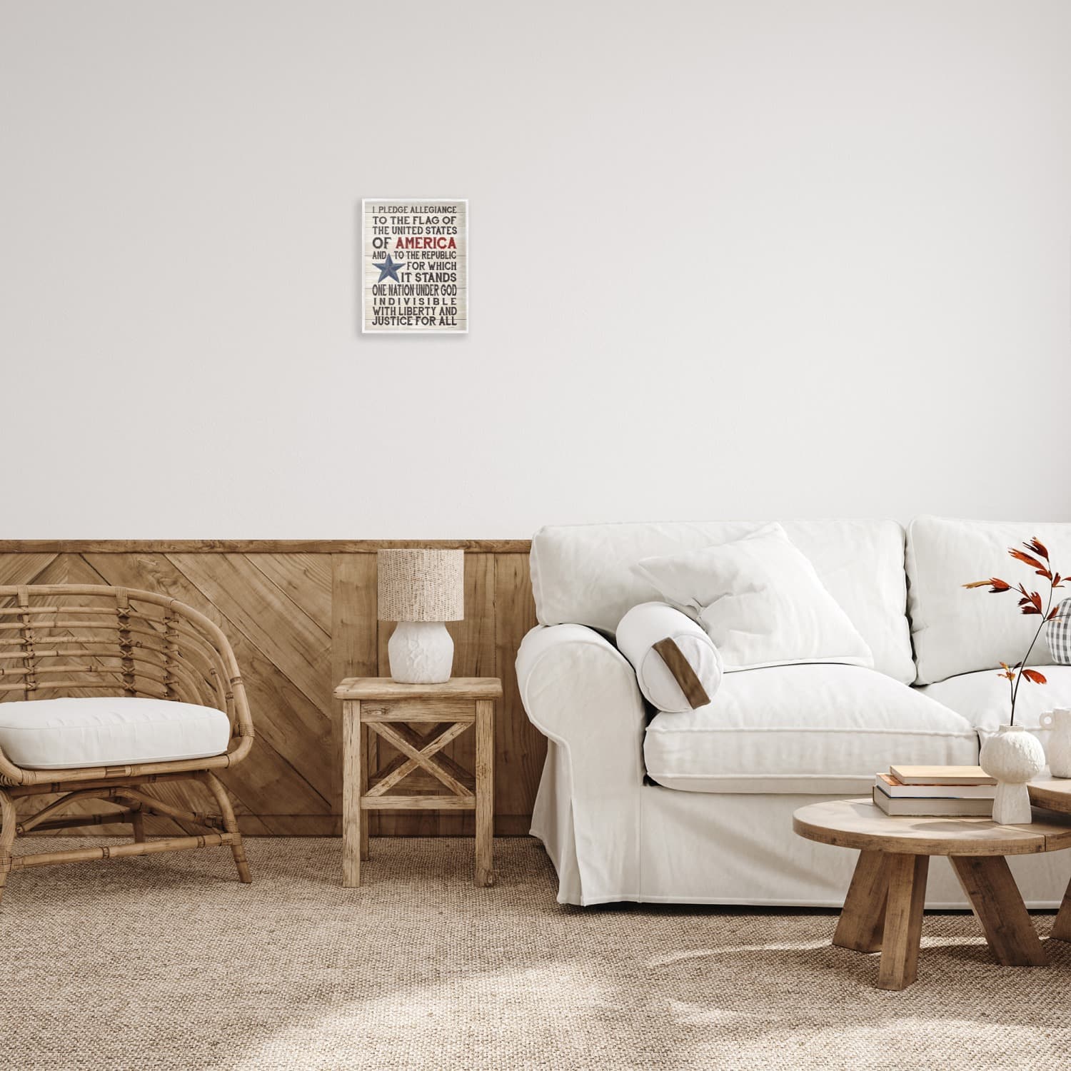 Stupell Industries Pledge of Allegiance Patriotic Framed Giclee Art