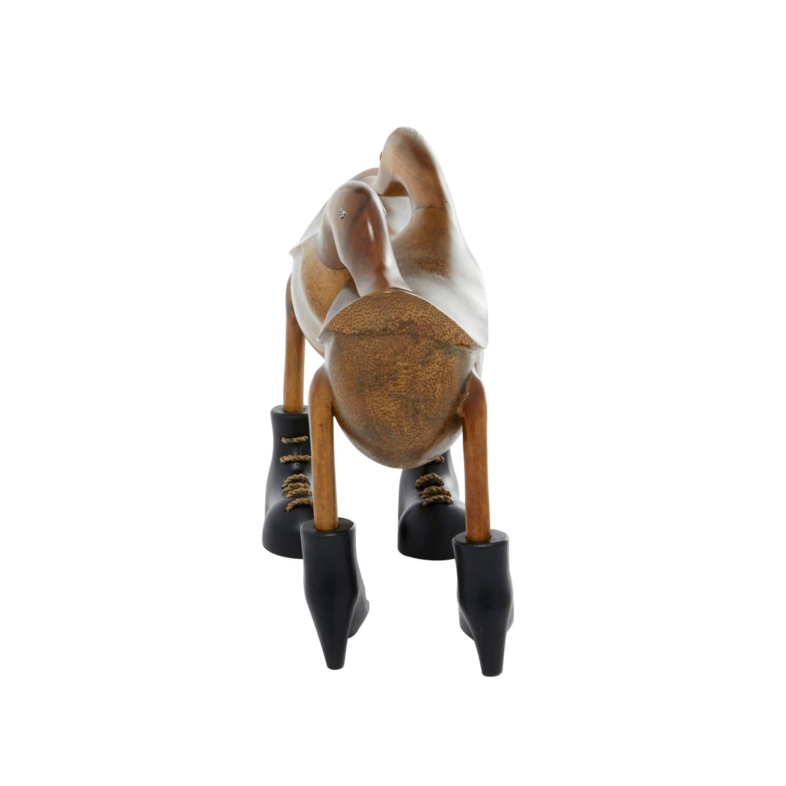 Brown Wood Farmhouse Sculpture, Duck 11" x 16" x 6"