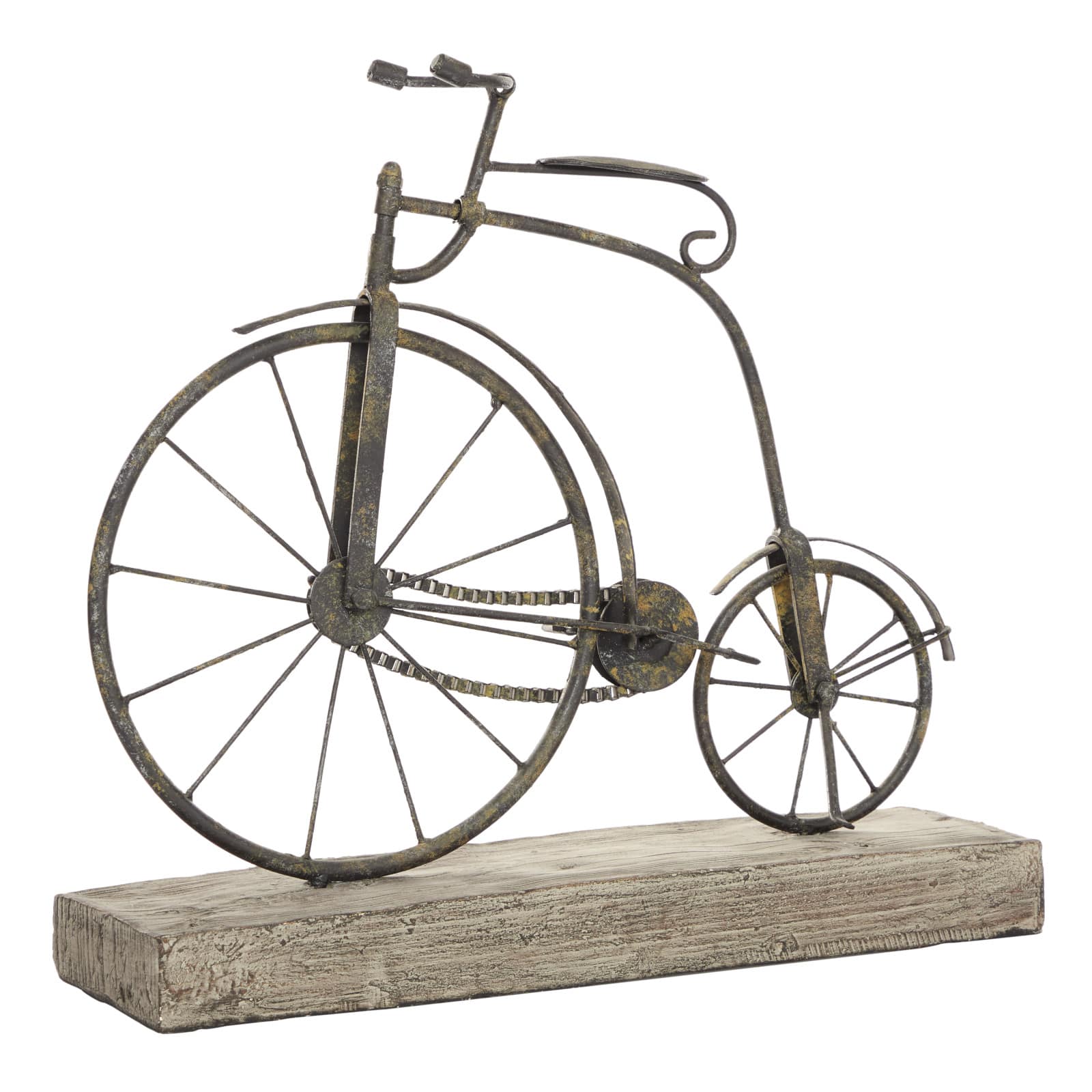 16" Black Metal Vintage Bicycle Sculpture