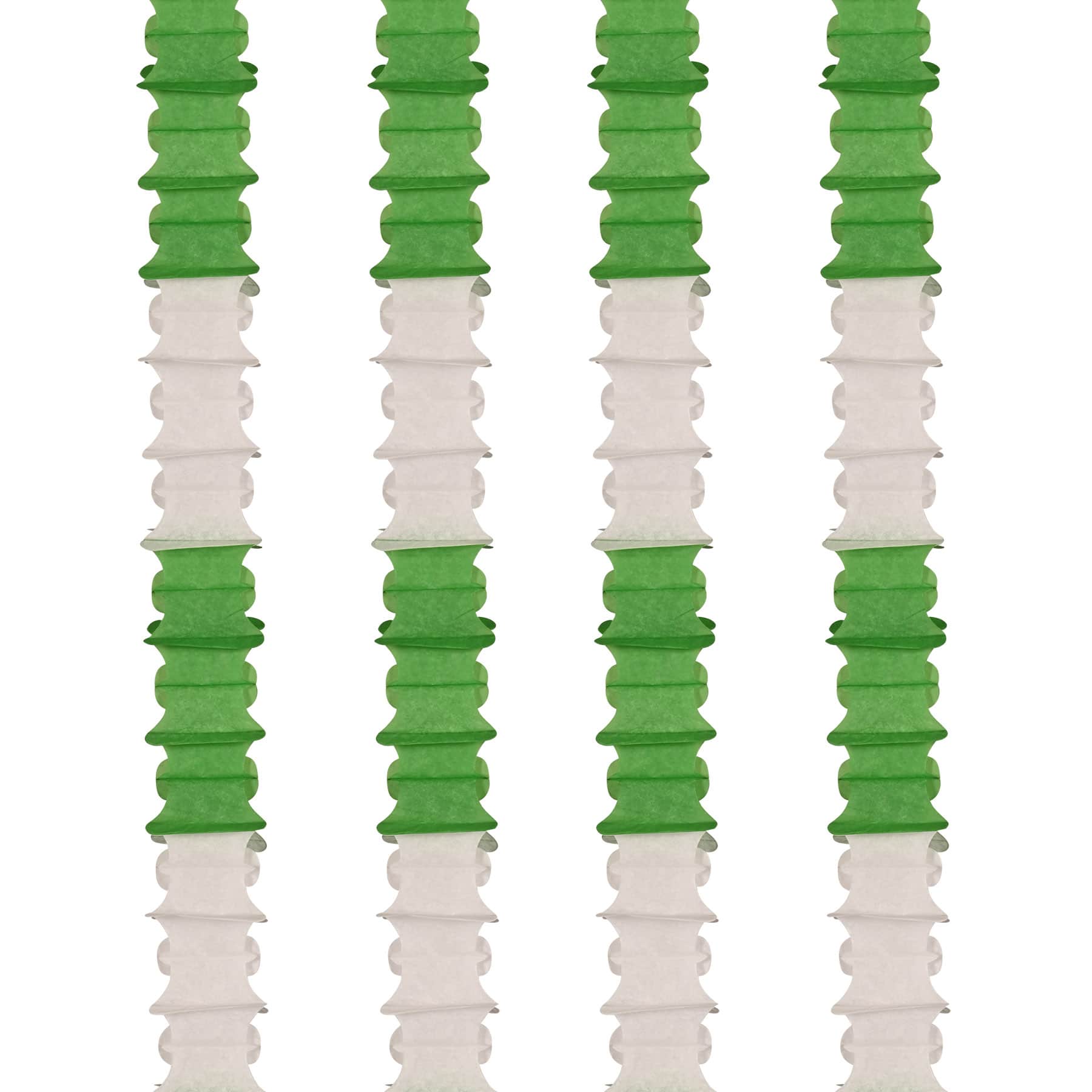 Beistle 14.5ft. Green & White Ceiling Drops, 4ct.
