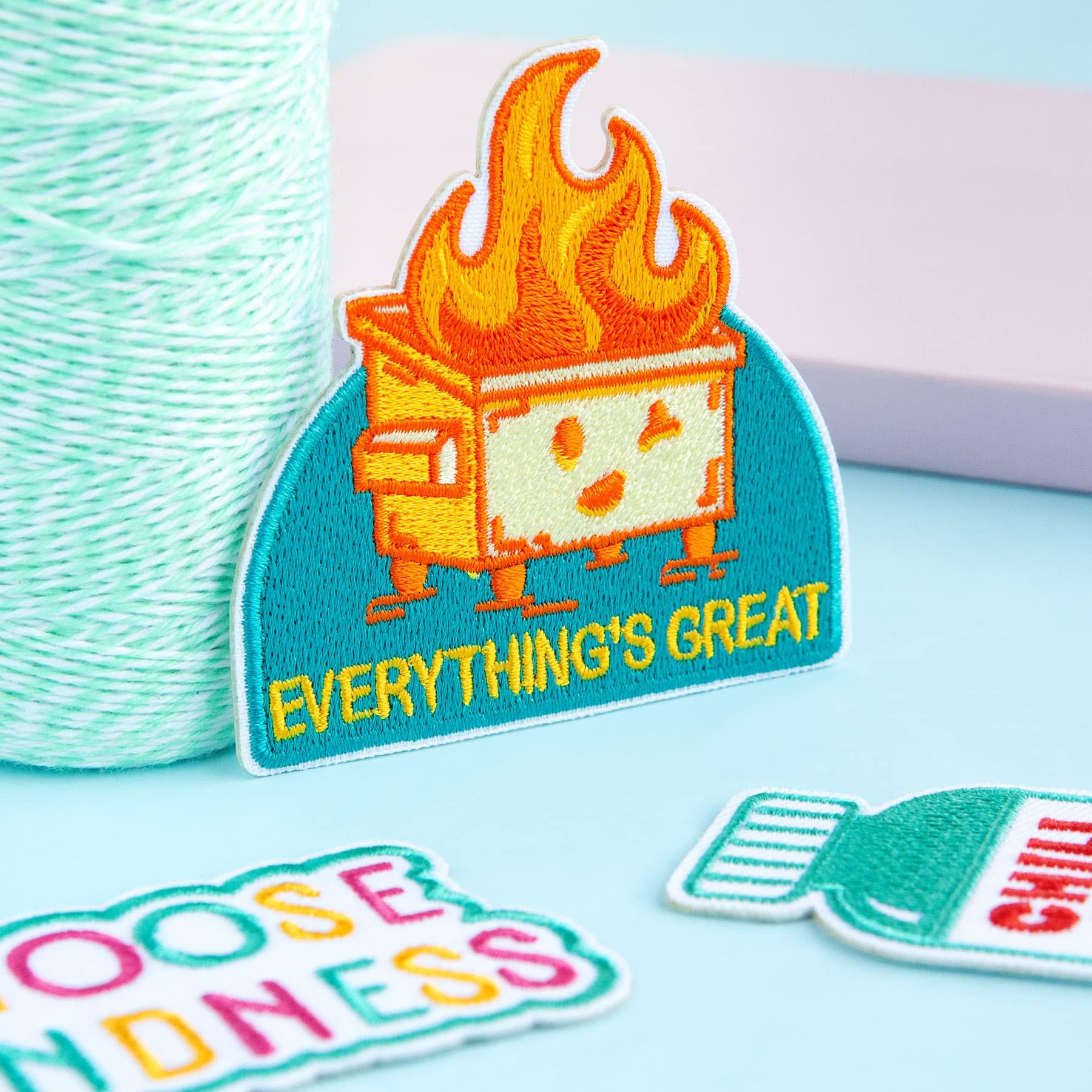 Iron-On & Adhesive Everything's Great Dumpster File Patch by Make Market®