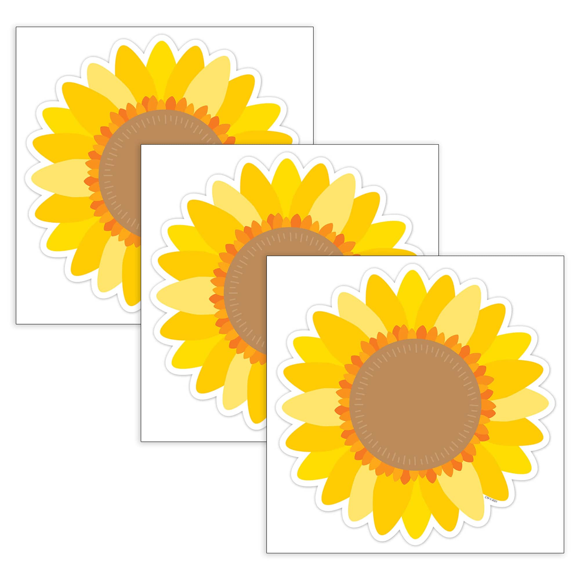 Creative Teaching Press®  6" Sunflower Designer Cut-Outs, 3 Packs of 36