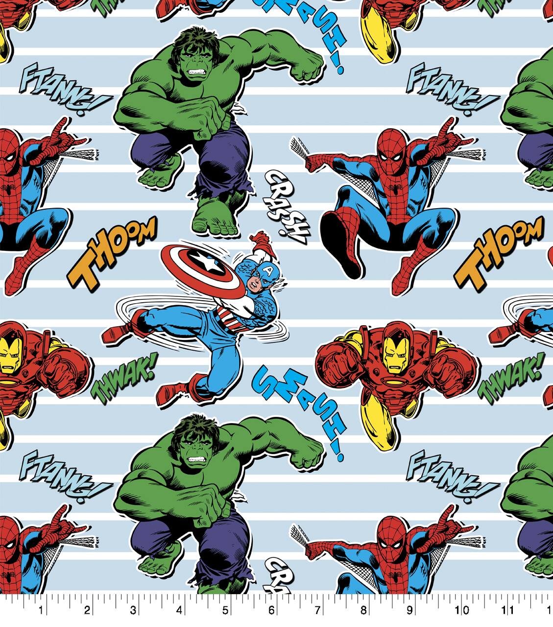 Marvel® Retro Comics Heroes Unite Cotton Fabric