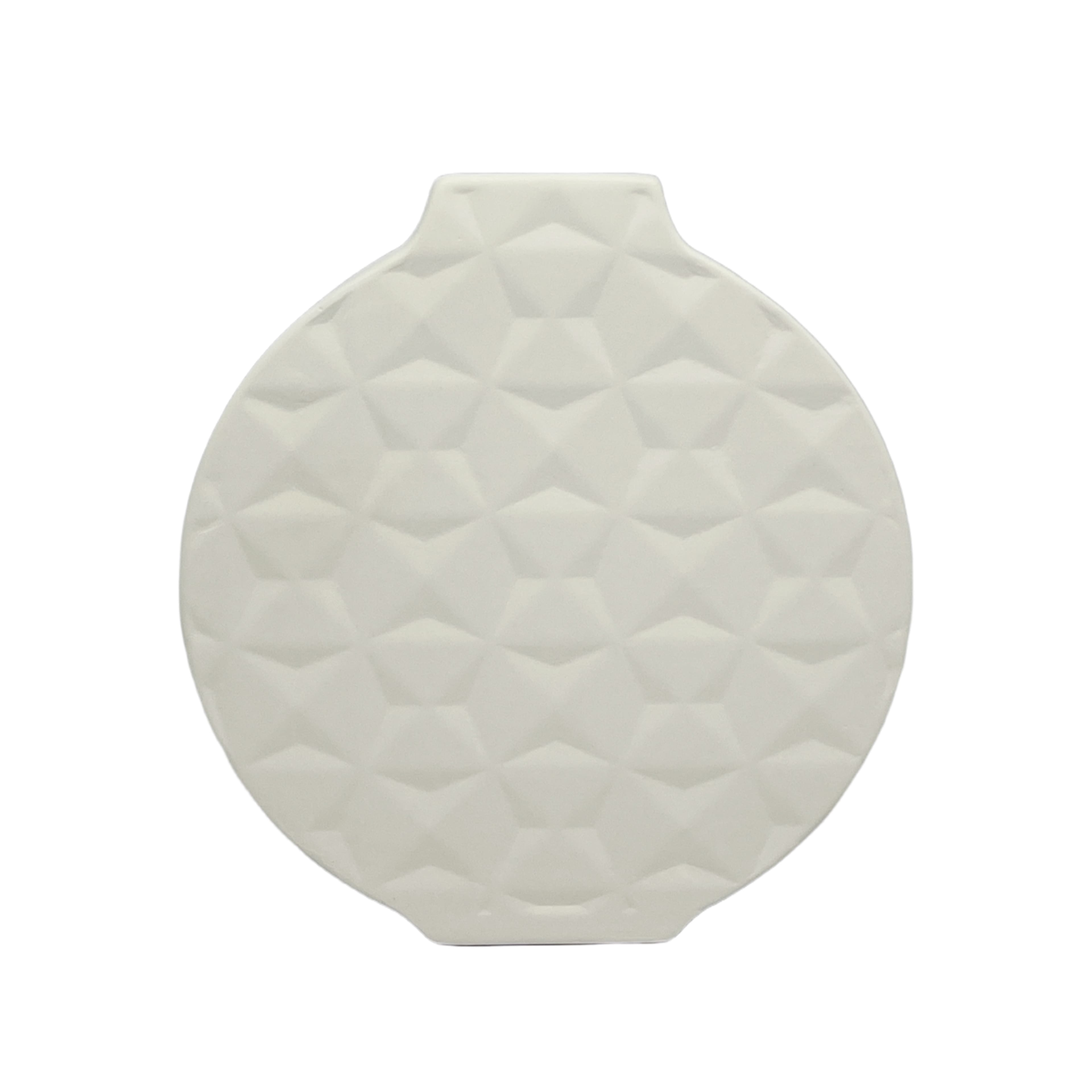 Jonathan Adler x Michaels 7.25" Embossed Geometric DIY Round Ceramic Vase