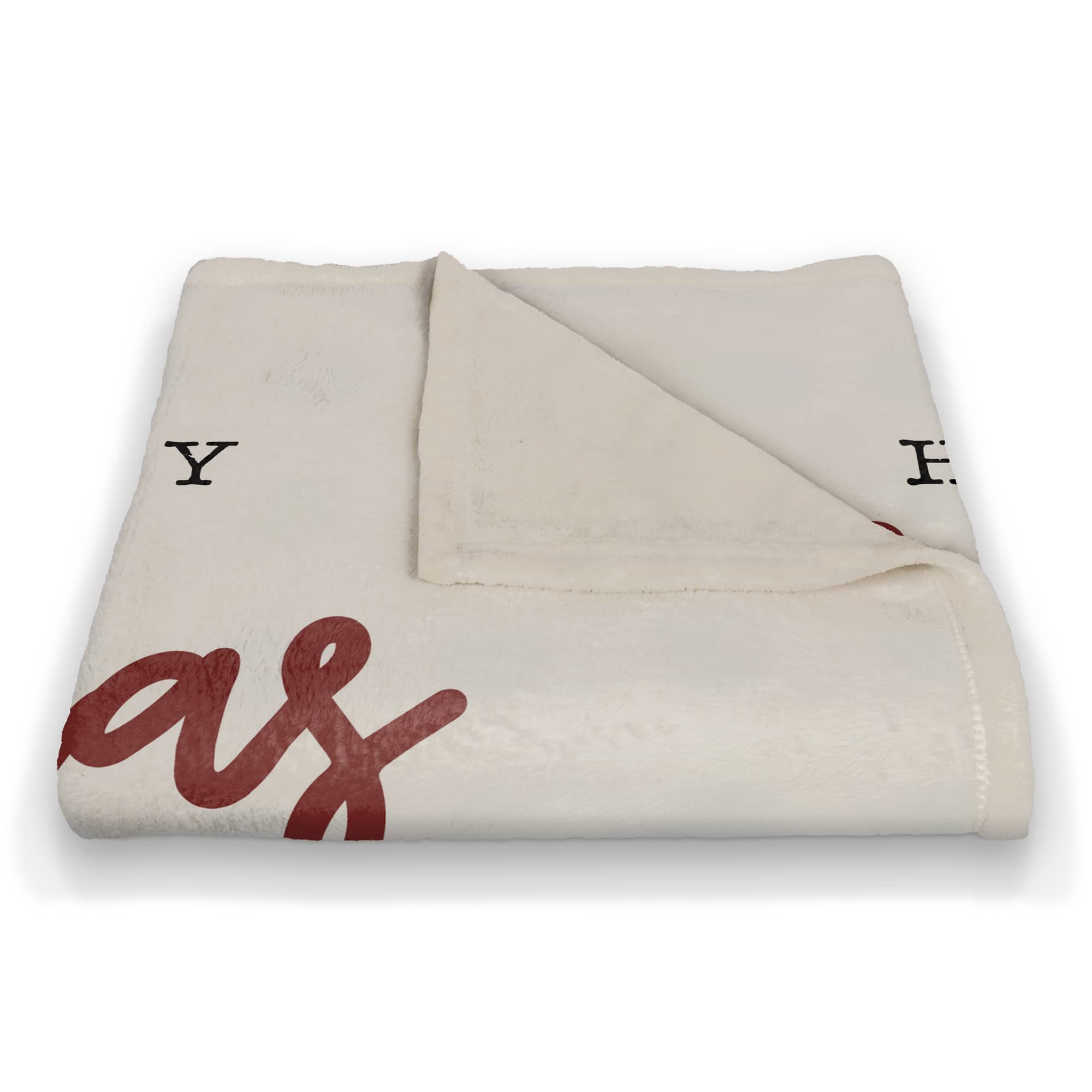 Merry Christmas Happy New Year Coral Fleece Blanket
