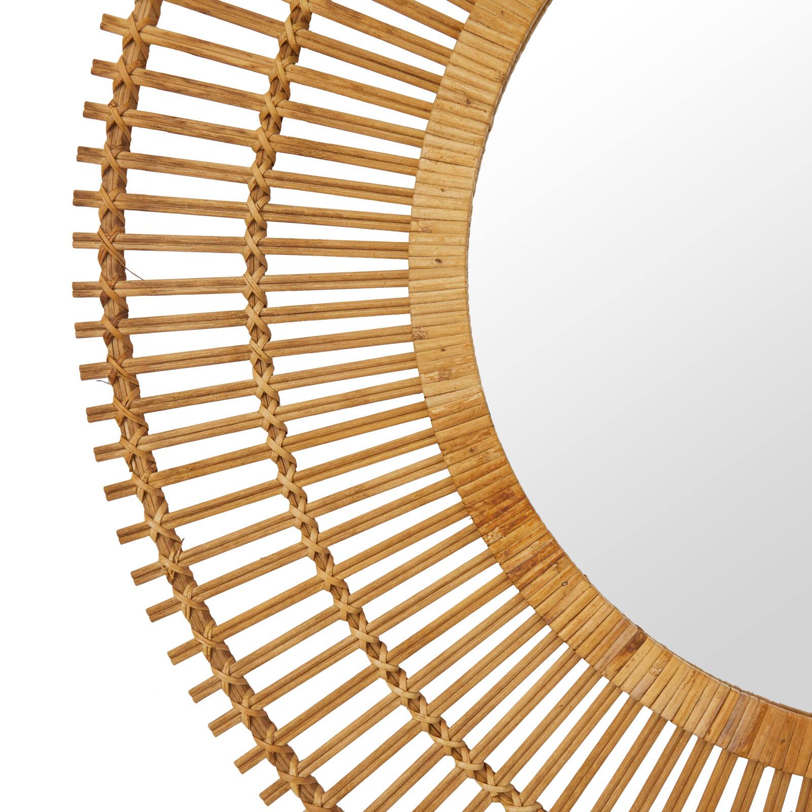 Brown Bohemian Wall Mirror, 37" x 1" x 37"