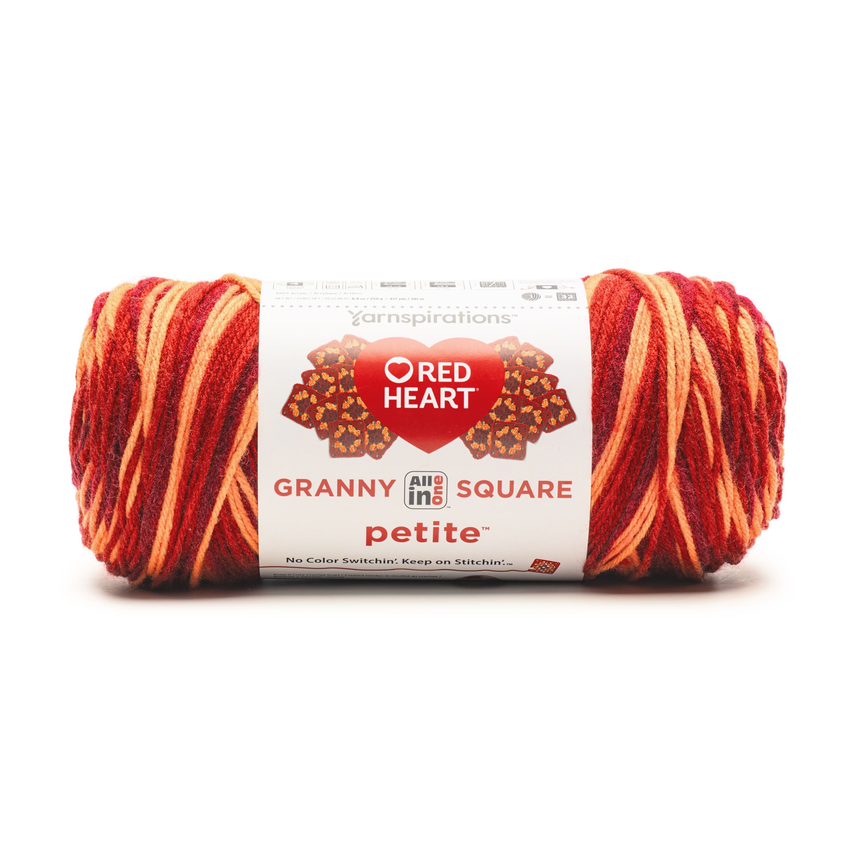 Red Heart® All in One™ Granny Square Petit™ Yarn, Color: Pep Talk