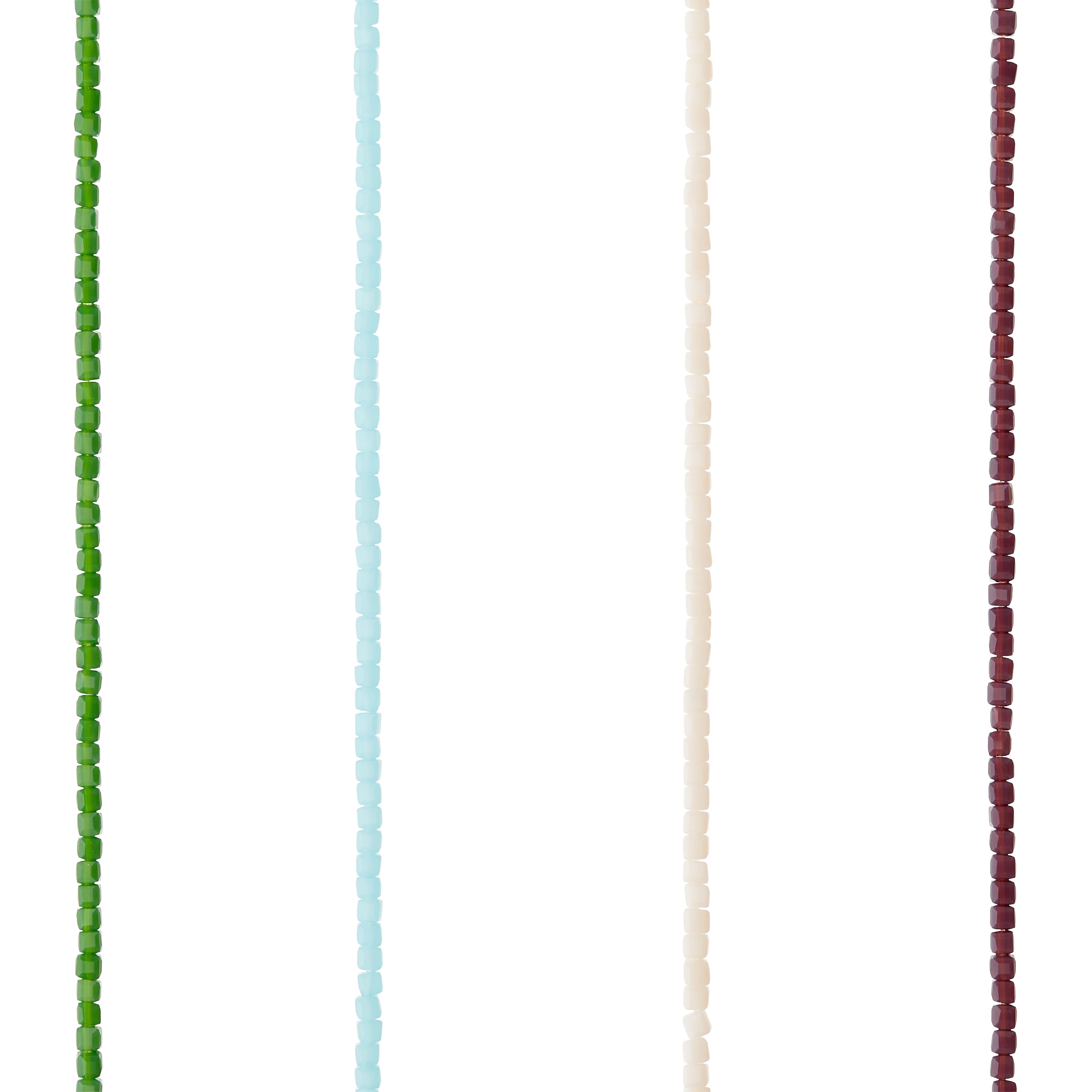 Purple, Green & Blue Glass Cube Beads, 3mm by Bead Landing™